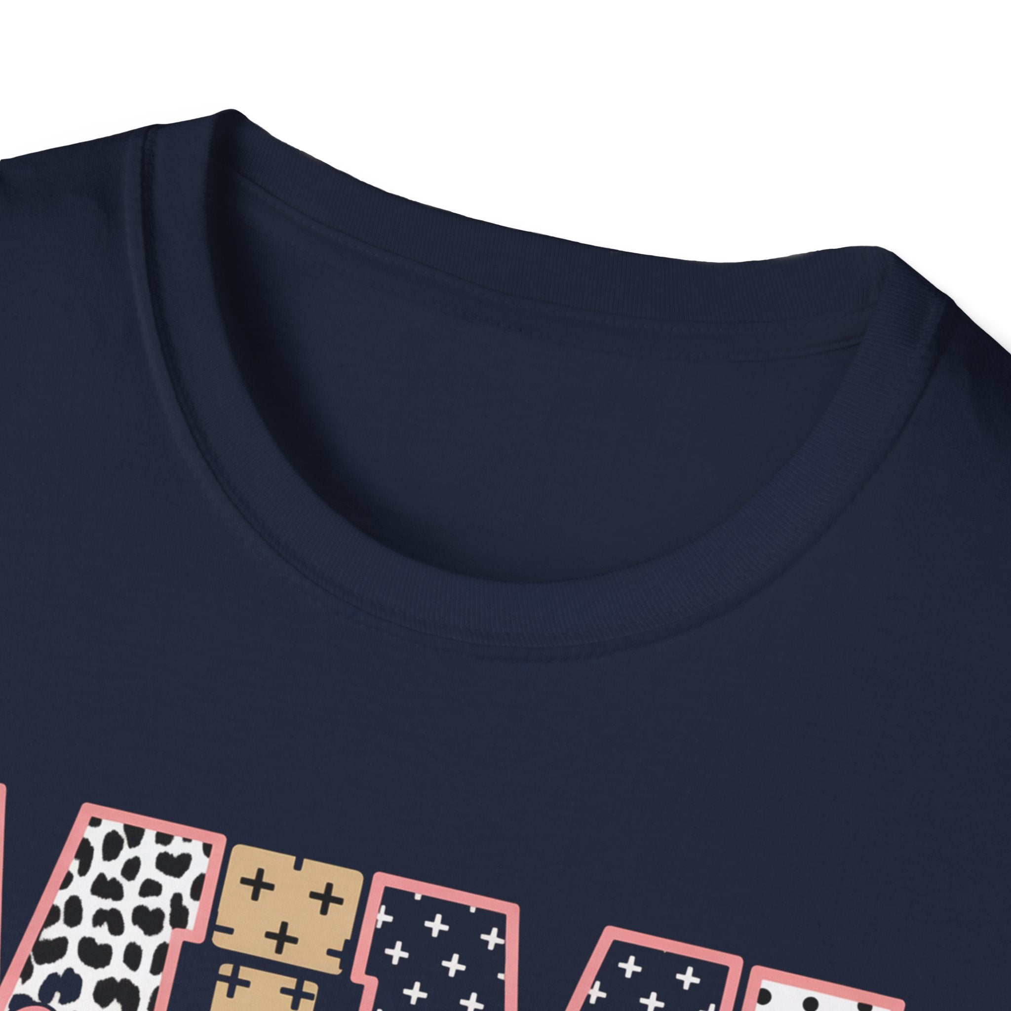 Mimi Leopard Patchwork T‑Shirt — Cute Floral & Animal Print "Mimi" Graphic Tee