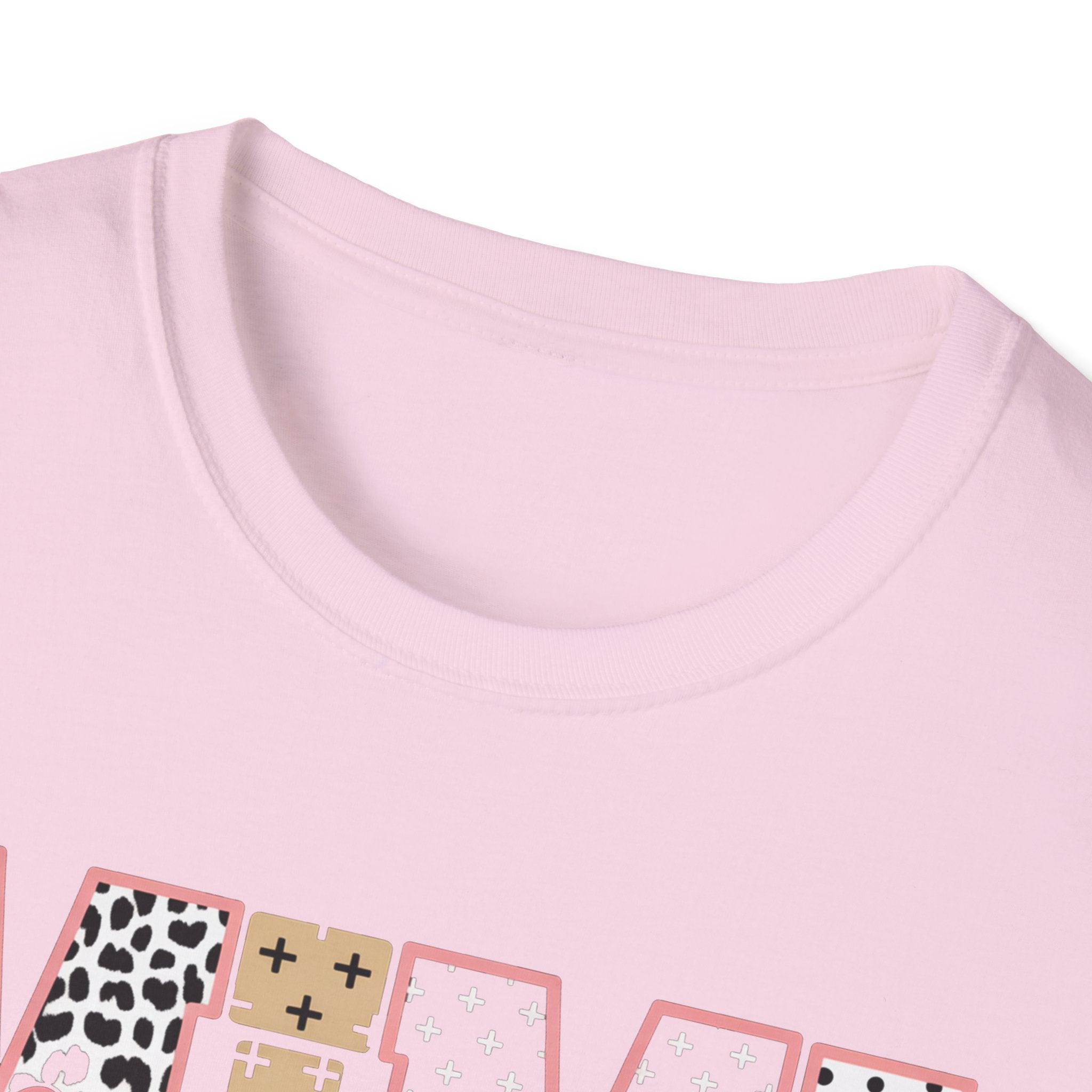 Mimi Leopard Patchwork T‑Shirt — Cute Floral & Animal Print "Mimi" Graphic Tee