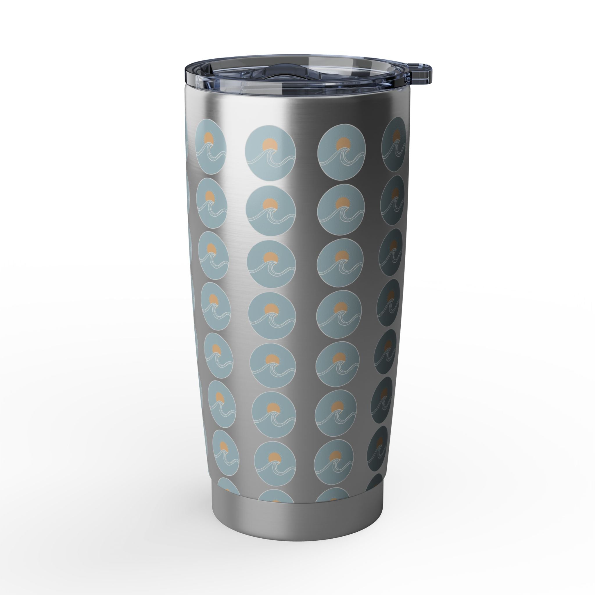 Vagabond 20oz Tumbler — Travel Stainless Steel Insulated Cup with Retro Compass Dot Pattern