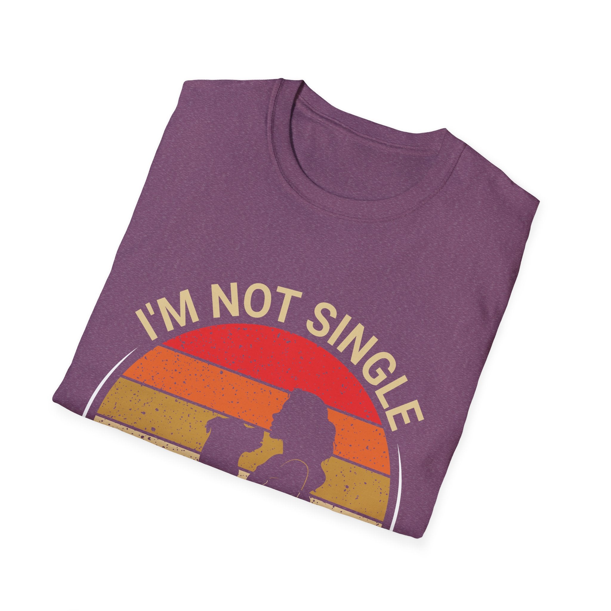 I’m Not Single I Have A Dog T-Shirt — Retro Sunset Dog Lover Tee