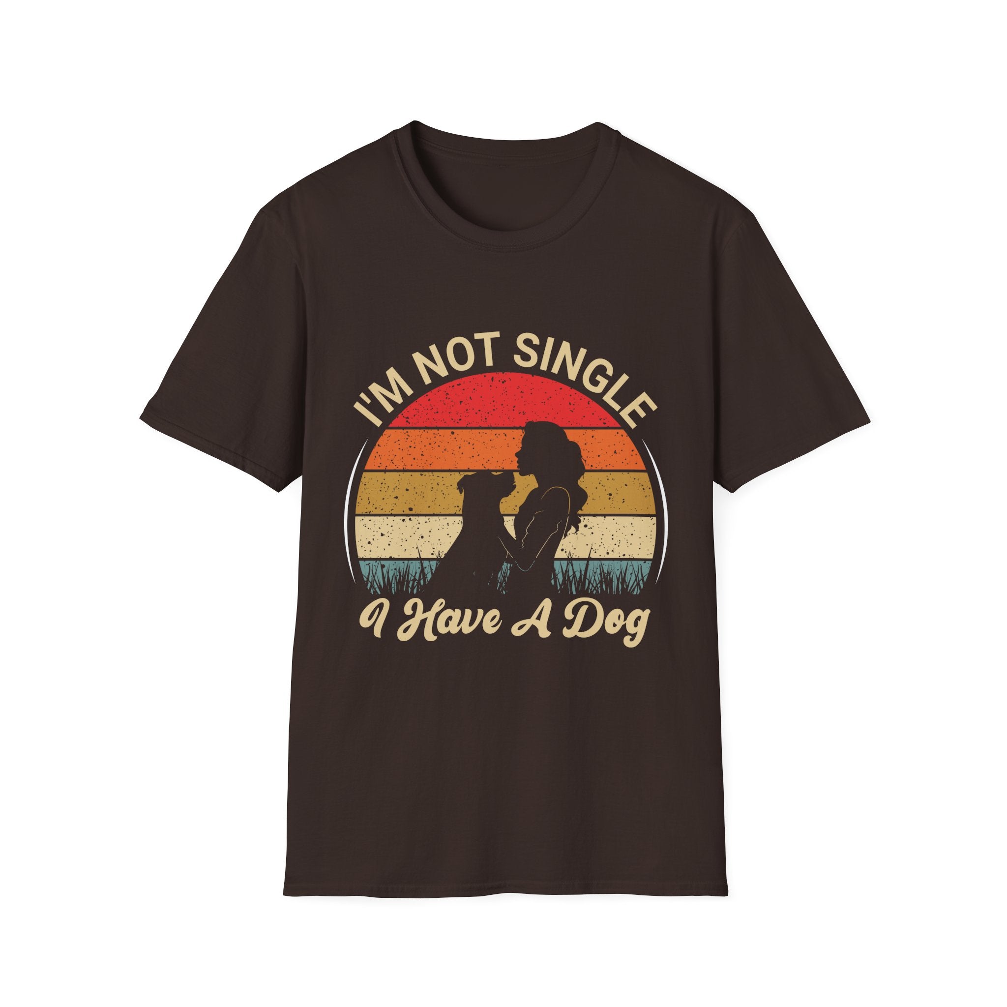 I’m Not Single I Have A Dog T-Shirt — Retro Sunset Dog Lover Tee