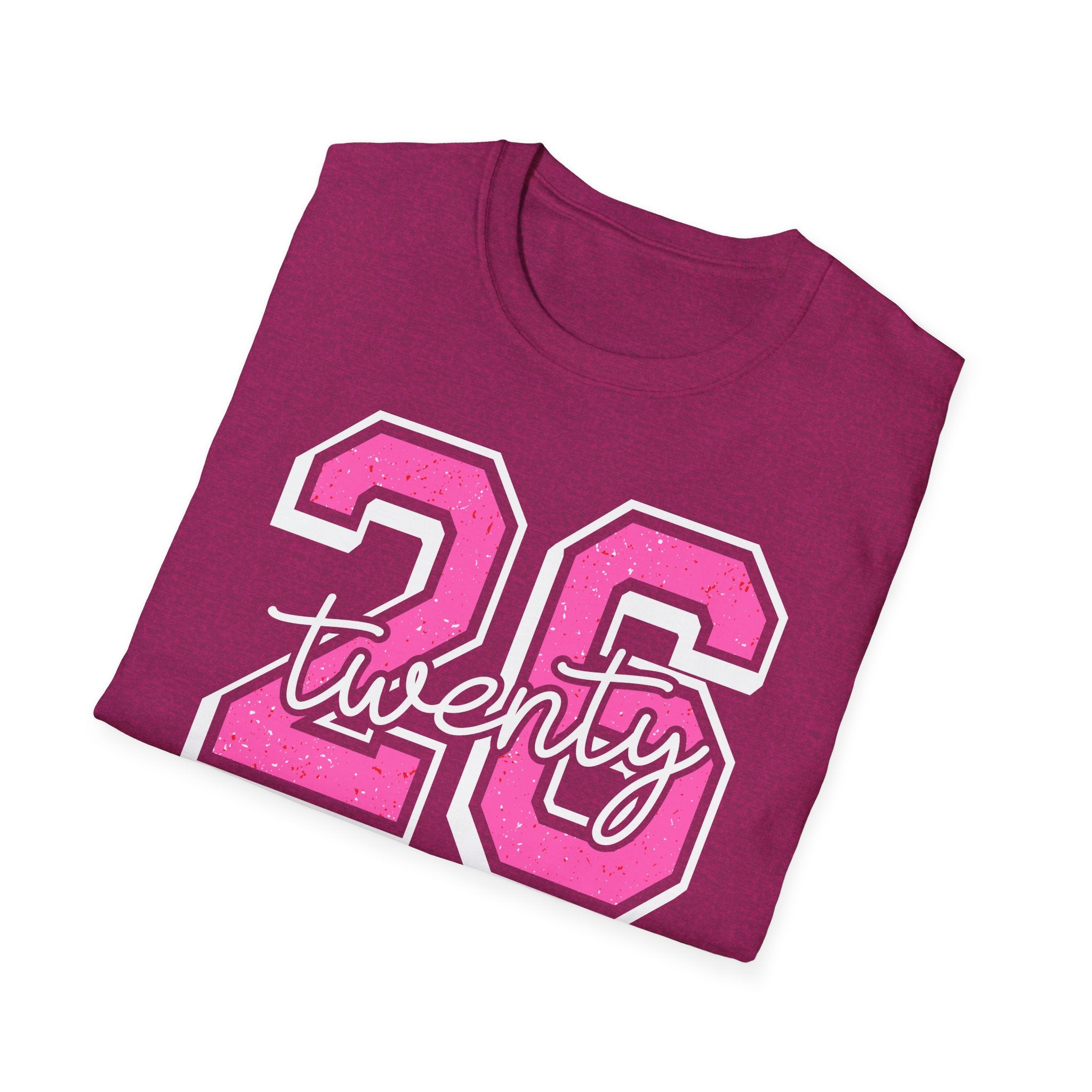 Senior Class of 26 T-Shirt — "twenty 26" Pink Varsity Senior Tee