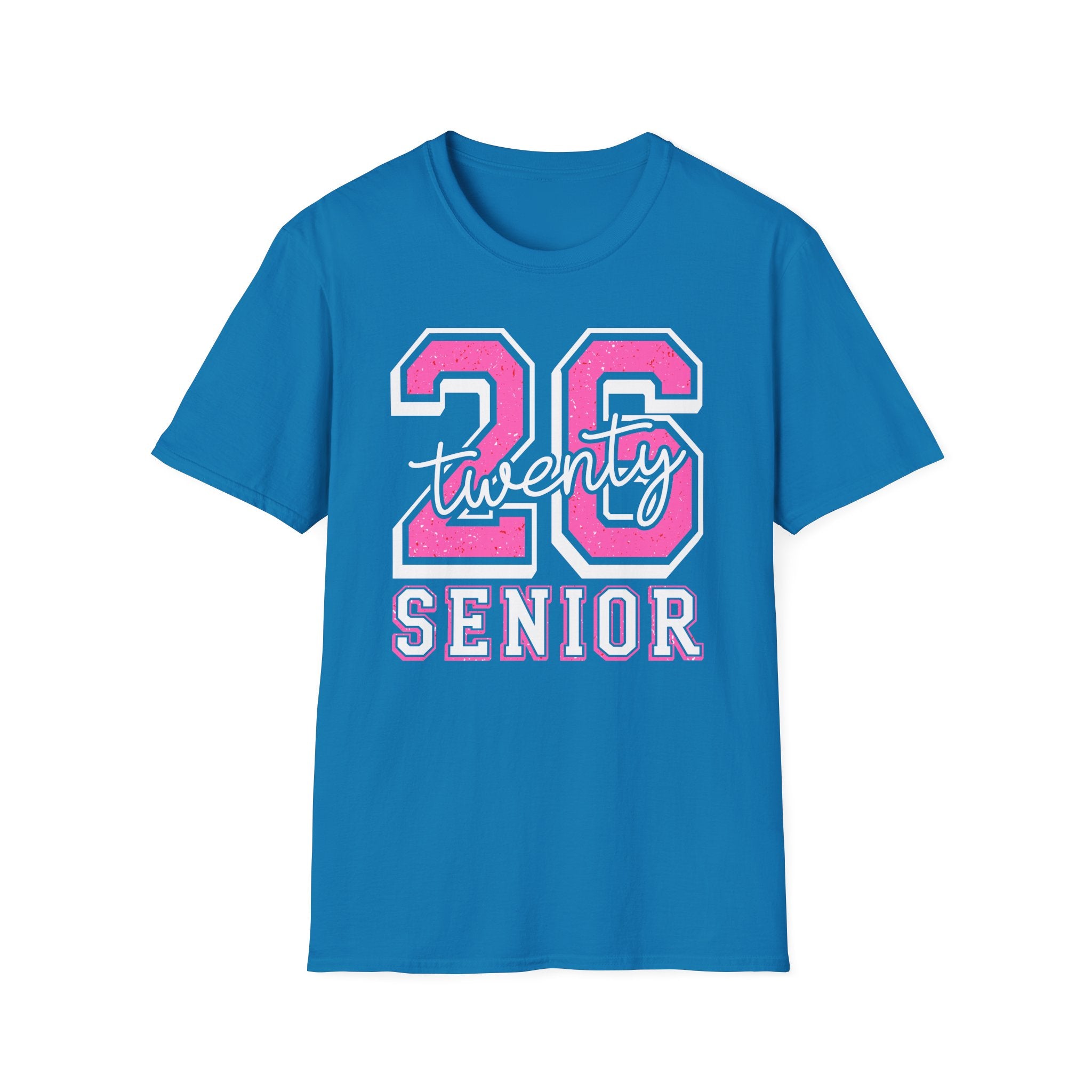 Senior Class of 26 T-Shirt — "twenty 26" Pink Varsity Senior Tee