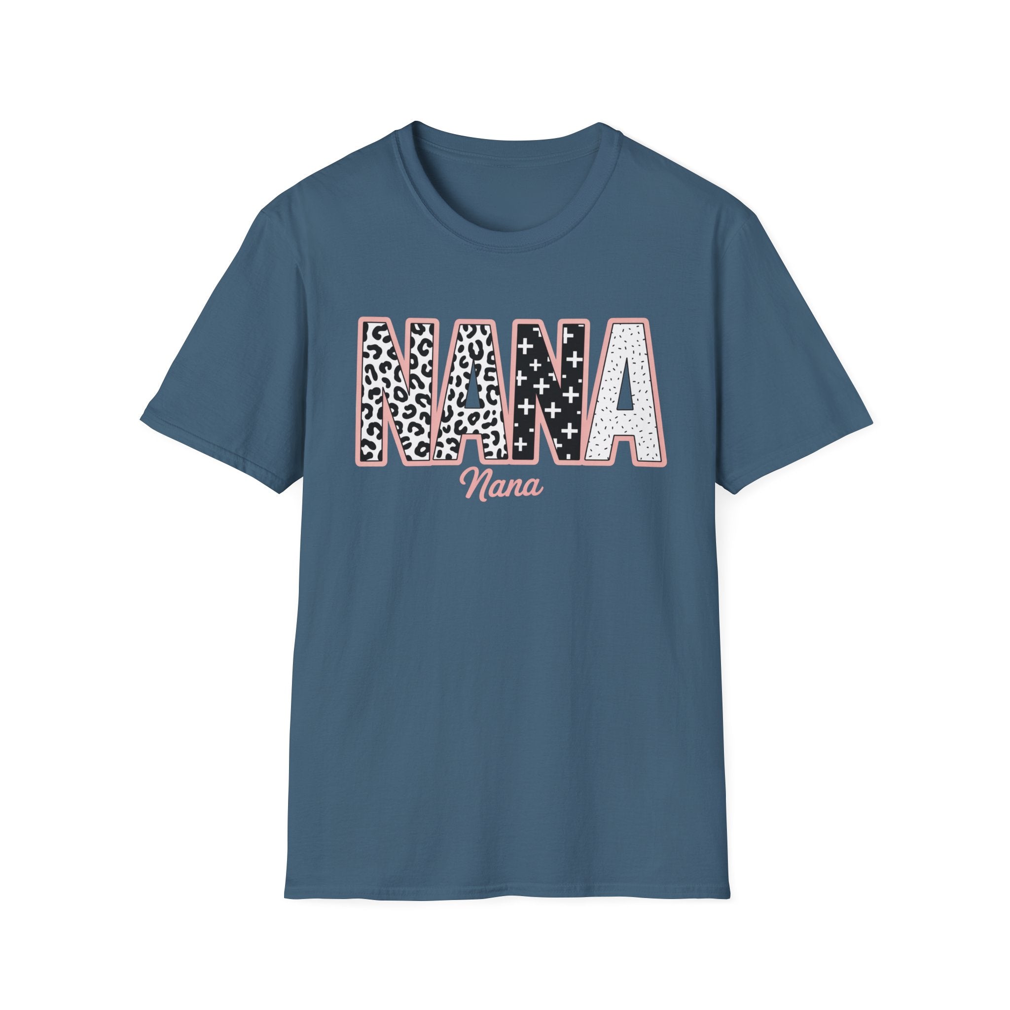 Nana Leopard & Stars T-Shirt — Personalized 'Nana' Graphic Tee for Grandmothers