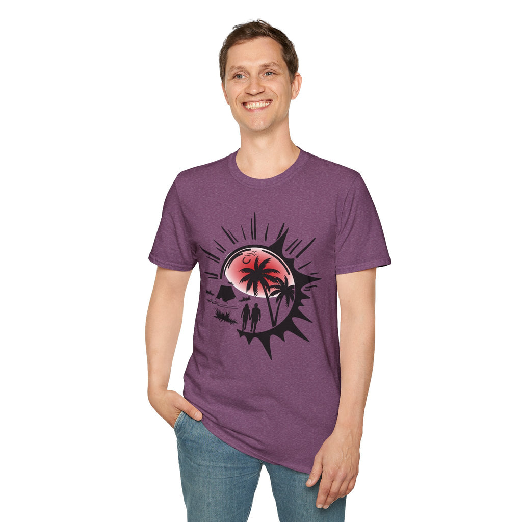 T-Shirt — Tropical Sunset Beach Graphic Tee