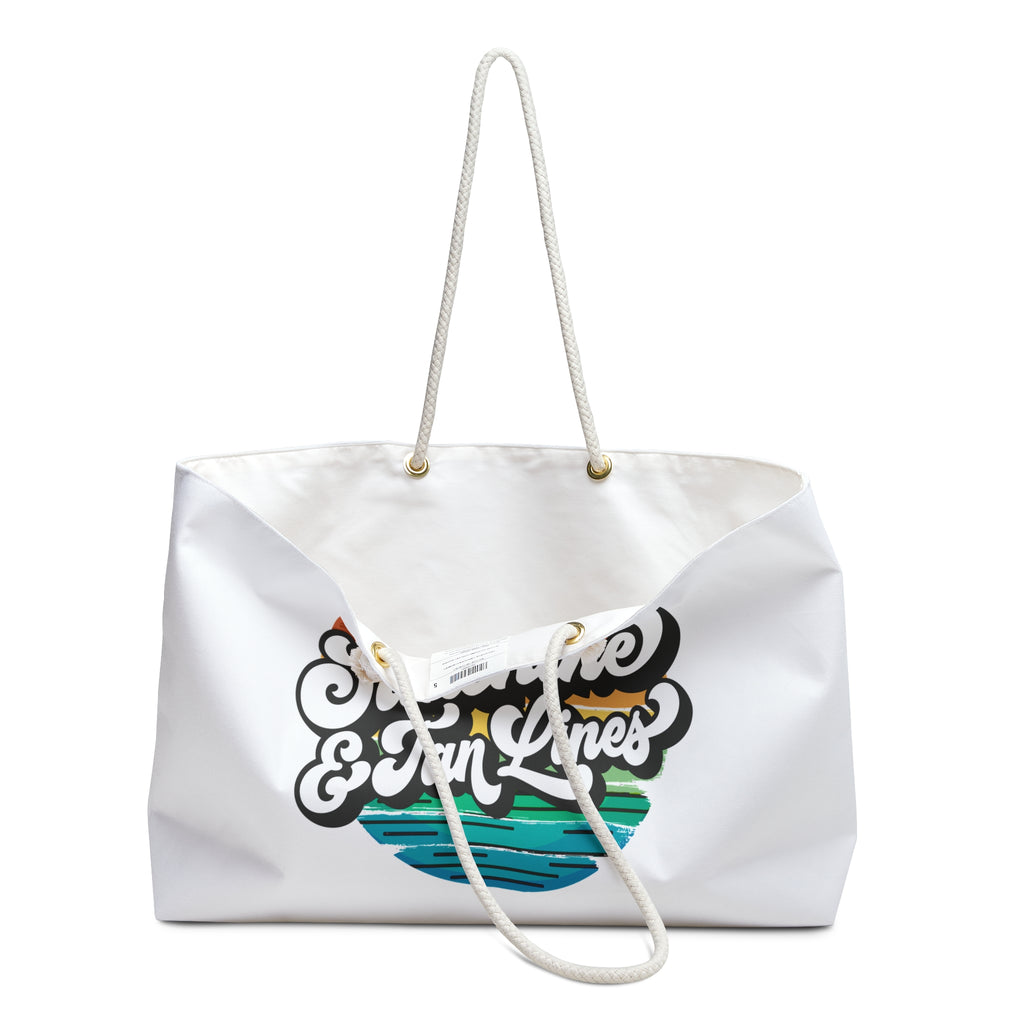 Sunshine & Tan Lines Weekender Bag — Retro Beach Travel Tote
