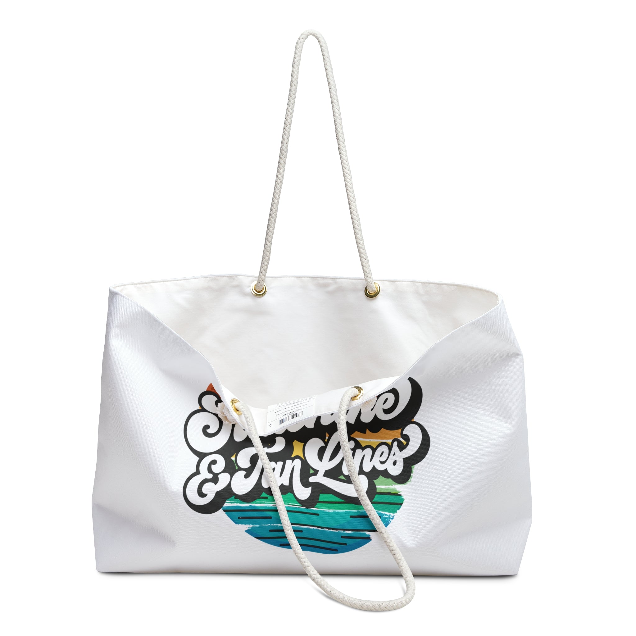 Sunshine & Tan Lines Weekender Bag — Retro Beach Travel Tote