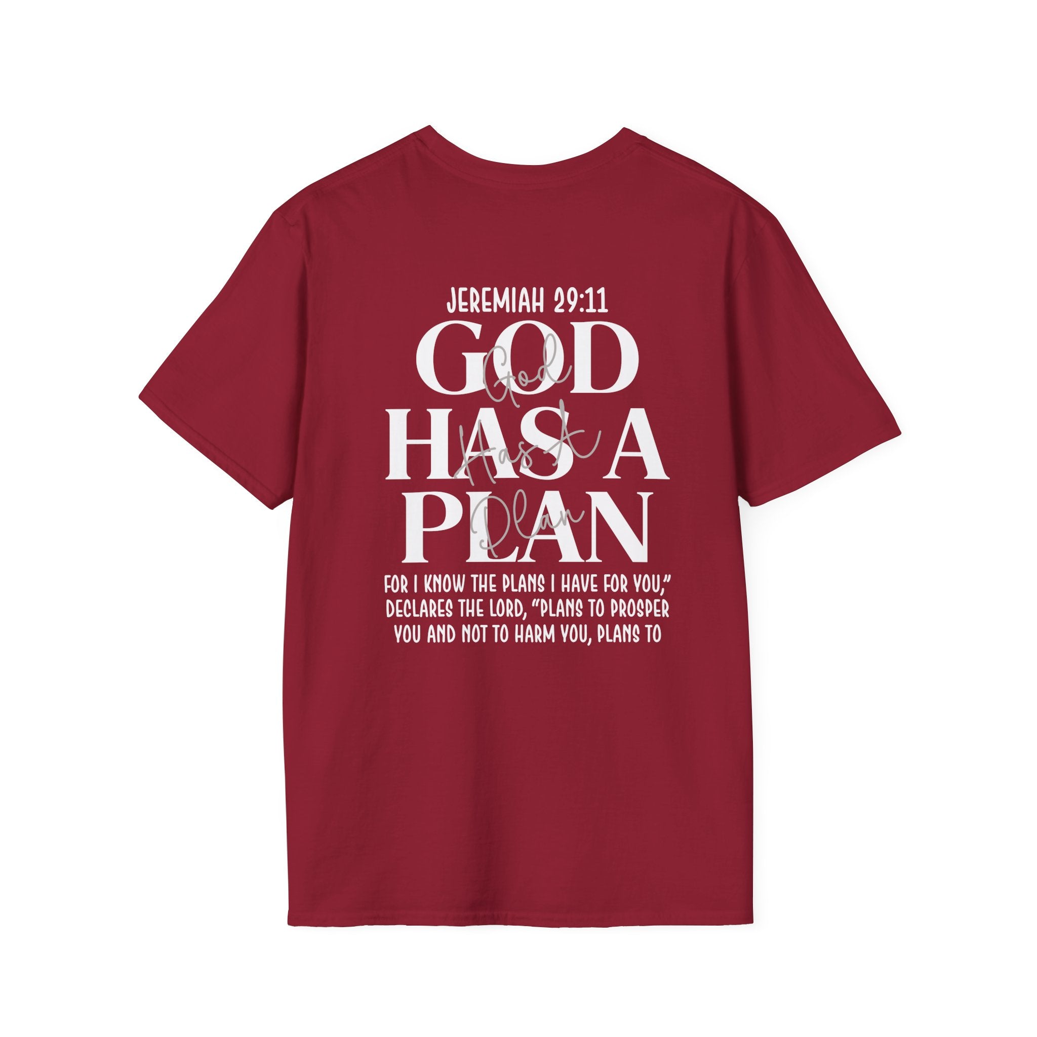 God Has a Plan T-Shirt — Jeremiah 29:11 Christian Faith Tee