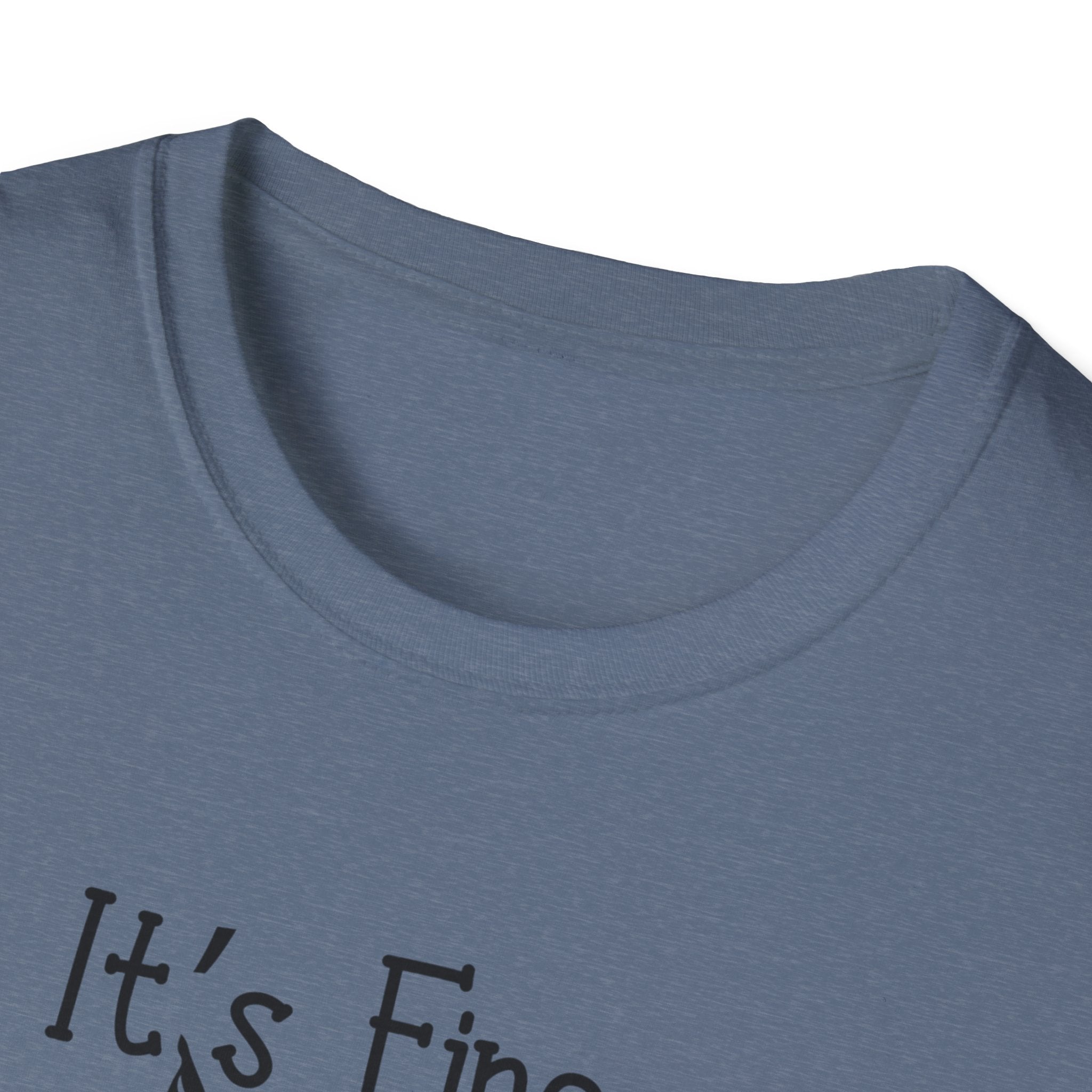 It's Fine Cat T-Shirt — Funny Grunge Cat Graphic Tee ("It's Fine I'm Fine Everything Is Fine")