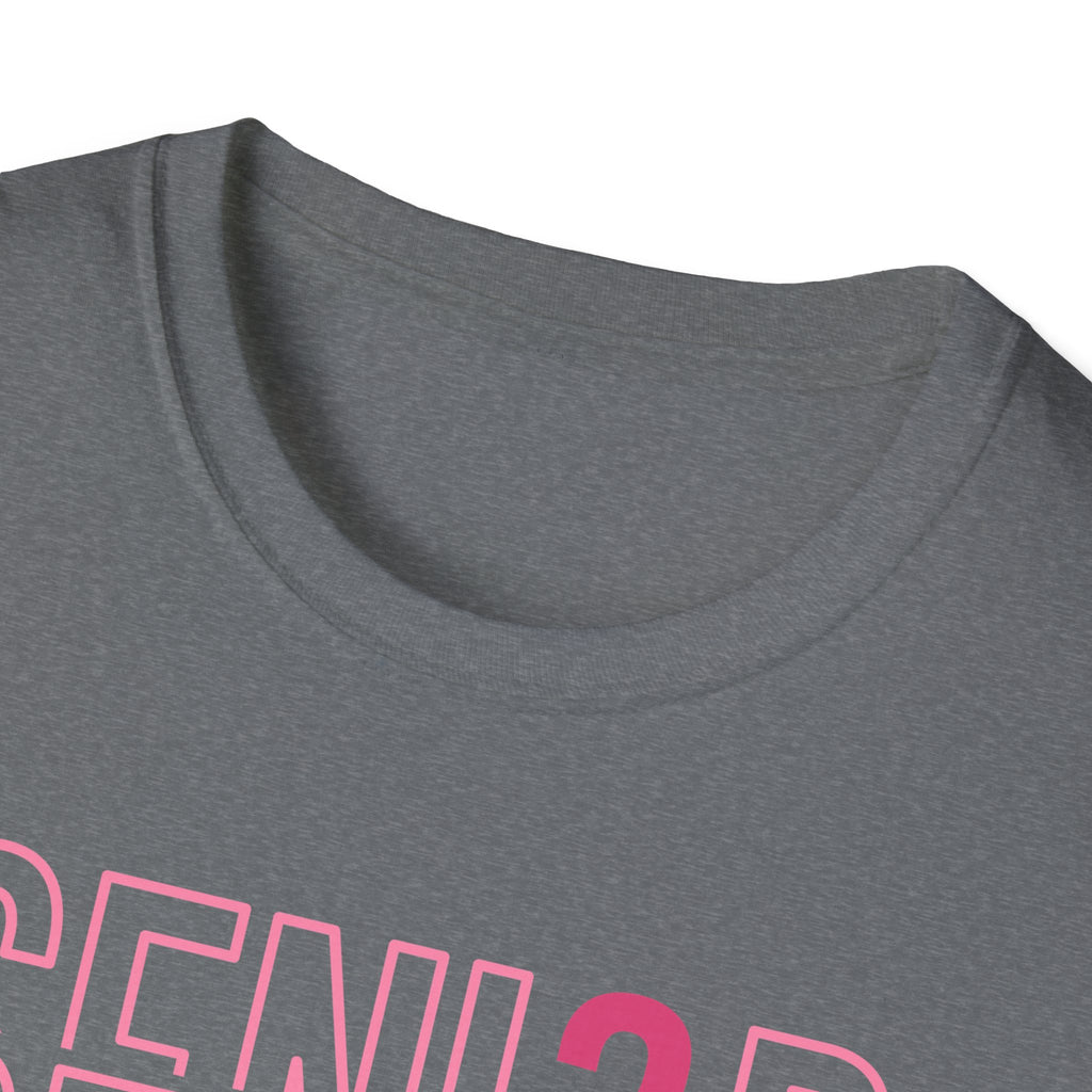 Senior 2026 T-Shirt — Pink Script Graduation Tee
