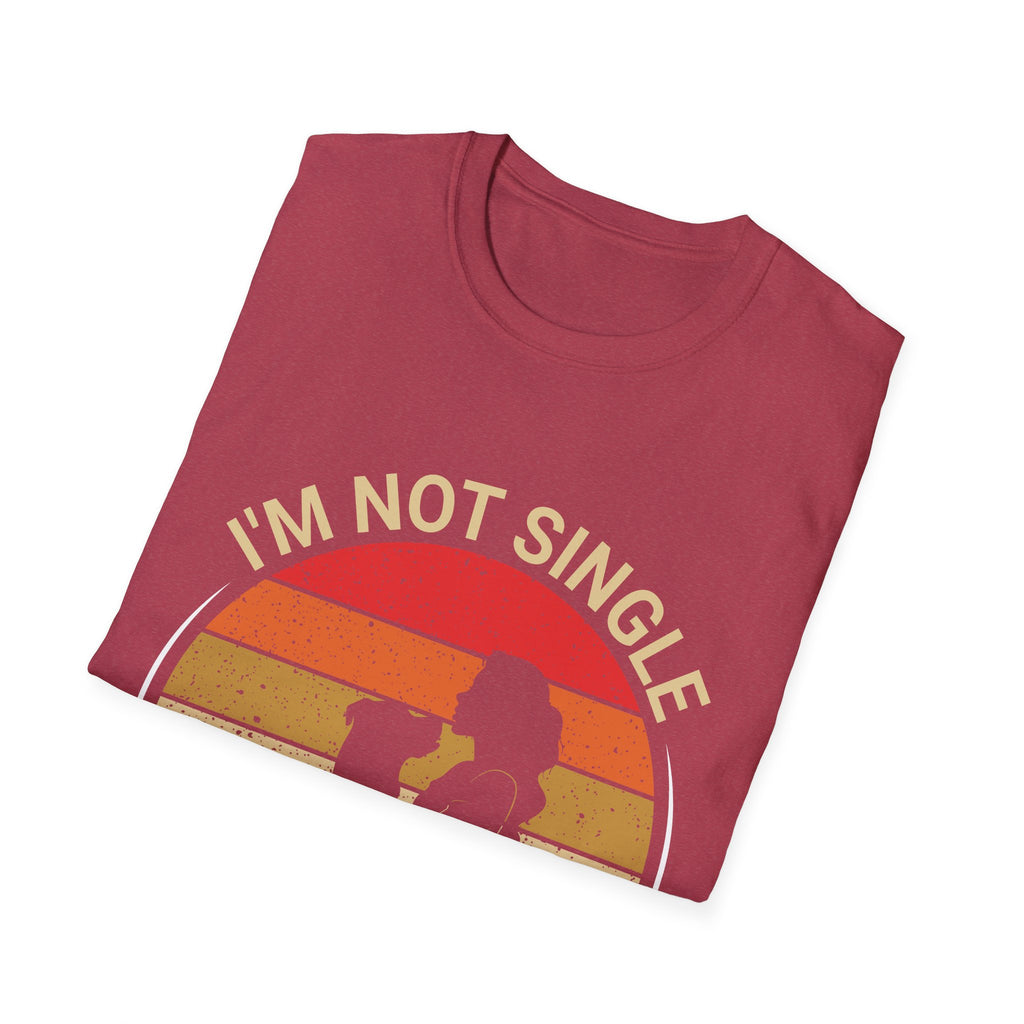 I’m Not Single I Have A Dog T-Shirt — Retro Sunset Dog Lover Tee