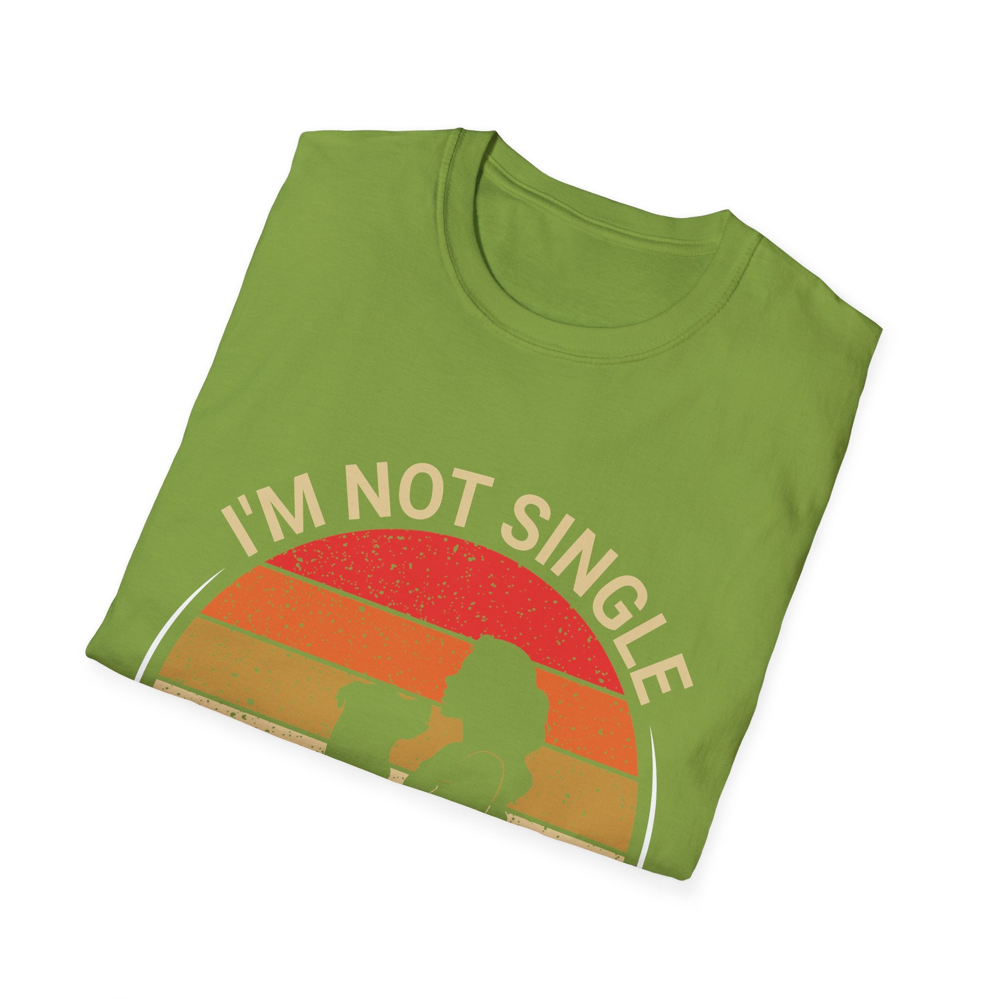 I’m Not Single I Have A Dog T-Shirt — Retro Sunset Dog Lover Tee