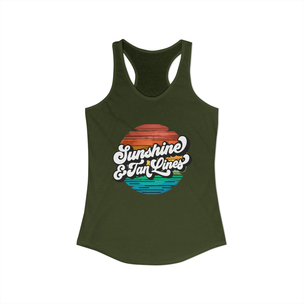 Sunshine & Tan Lines -- Women's Ideal Racerback Tank