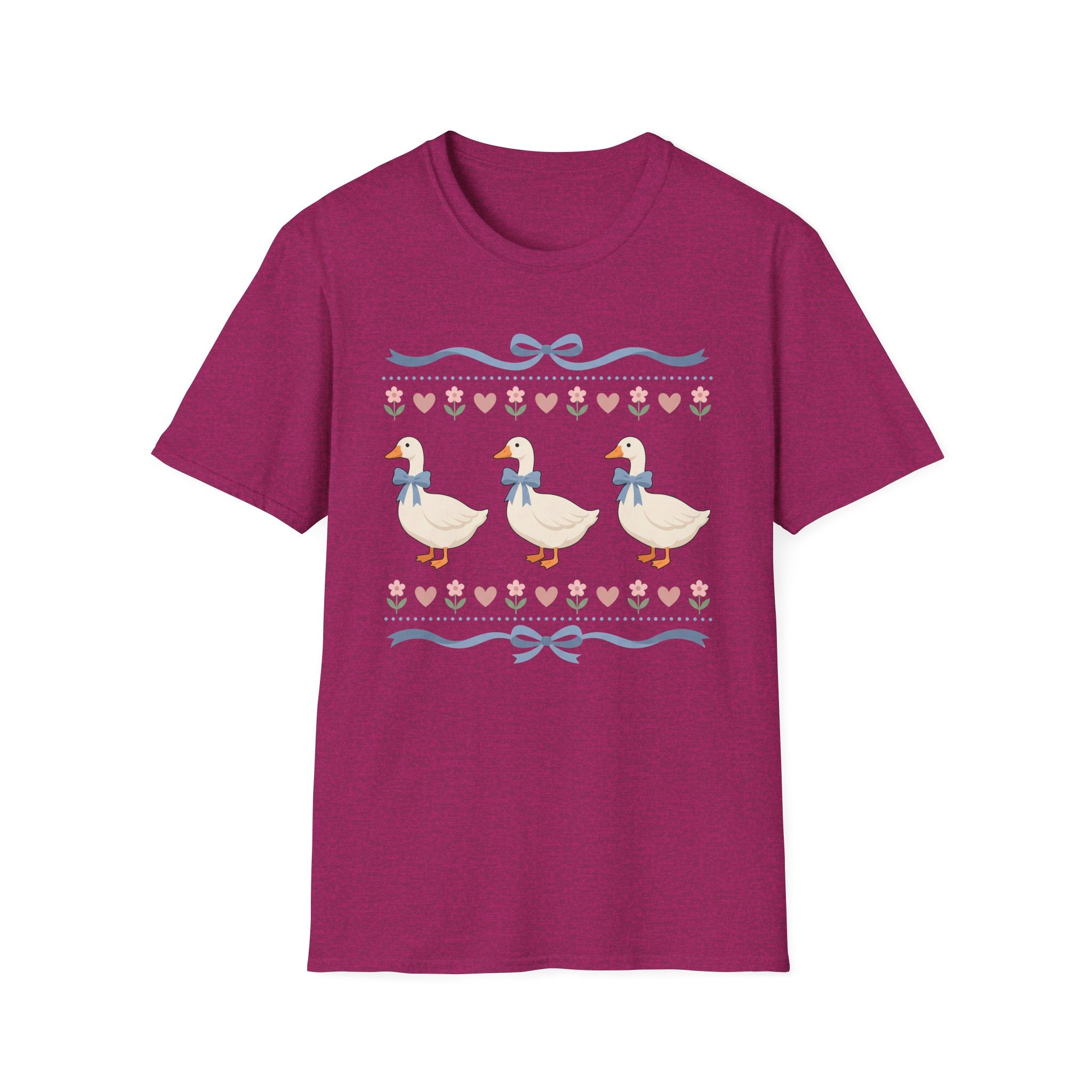 Duck Trio Tee — Cute Pastel Ducks with Bows Spring/Summer Graphic T-Shirt