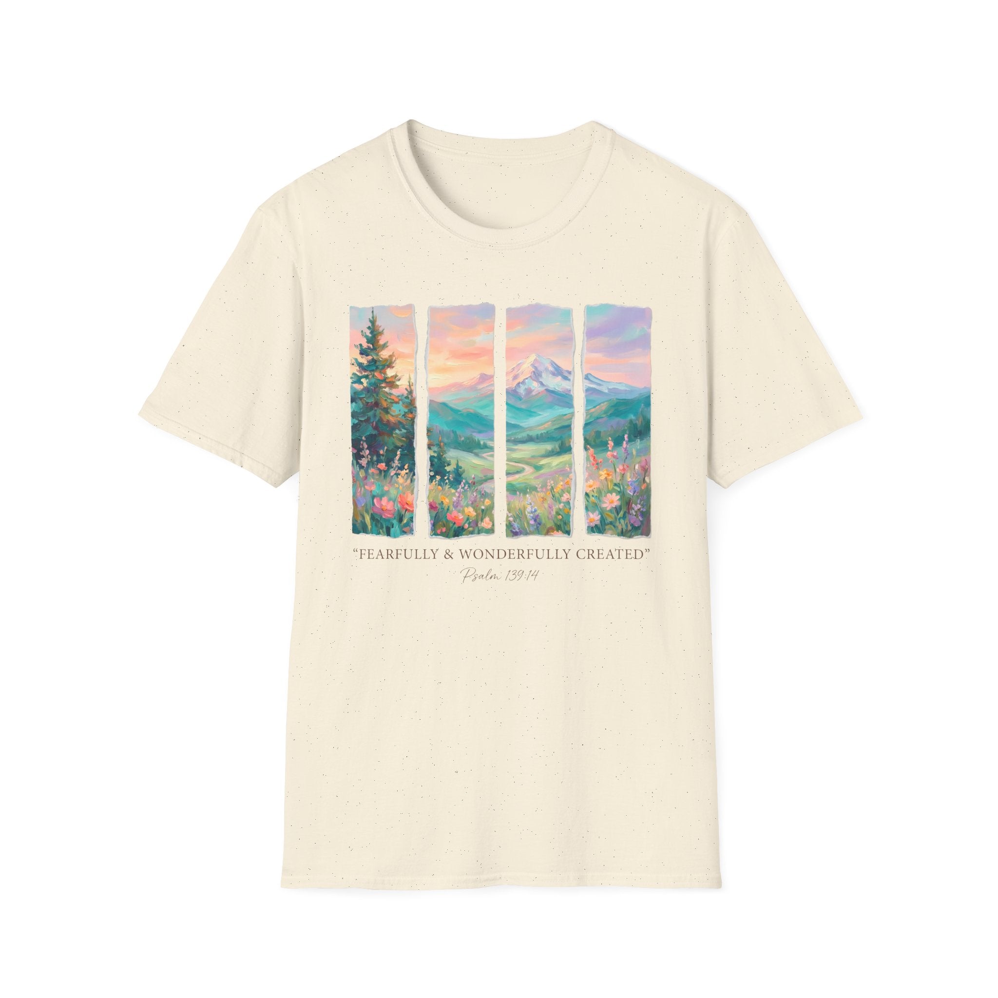 Mountain Sunrise Scenic T-Shirt – "The World Is A Wonderful Place" Nature Tee