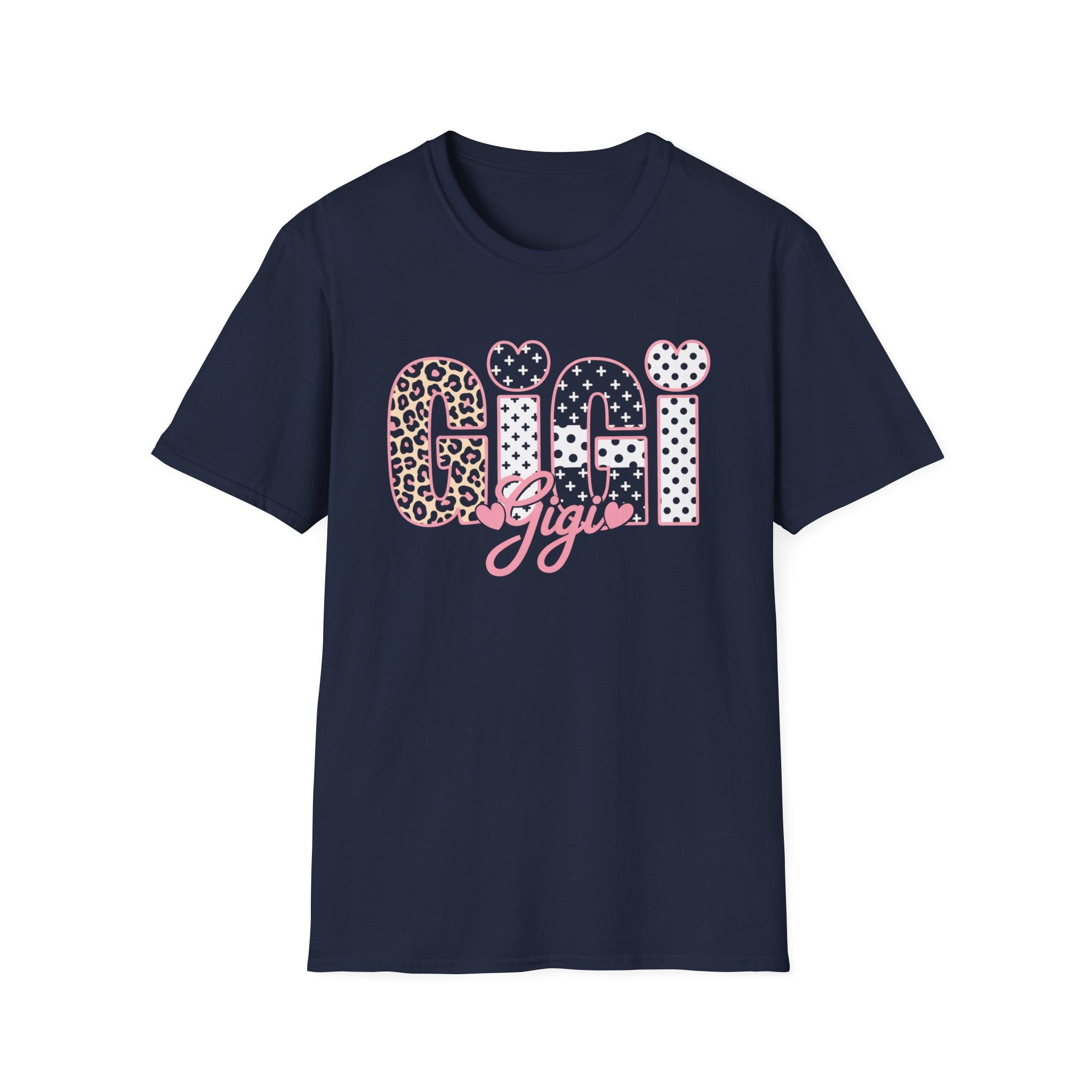Gigi Floral Heart Tee — Pink 'Gigi' Script Grandmother T-Shirt