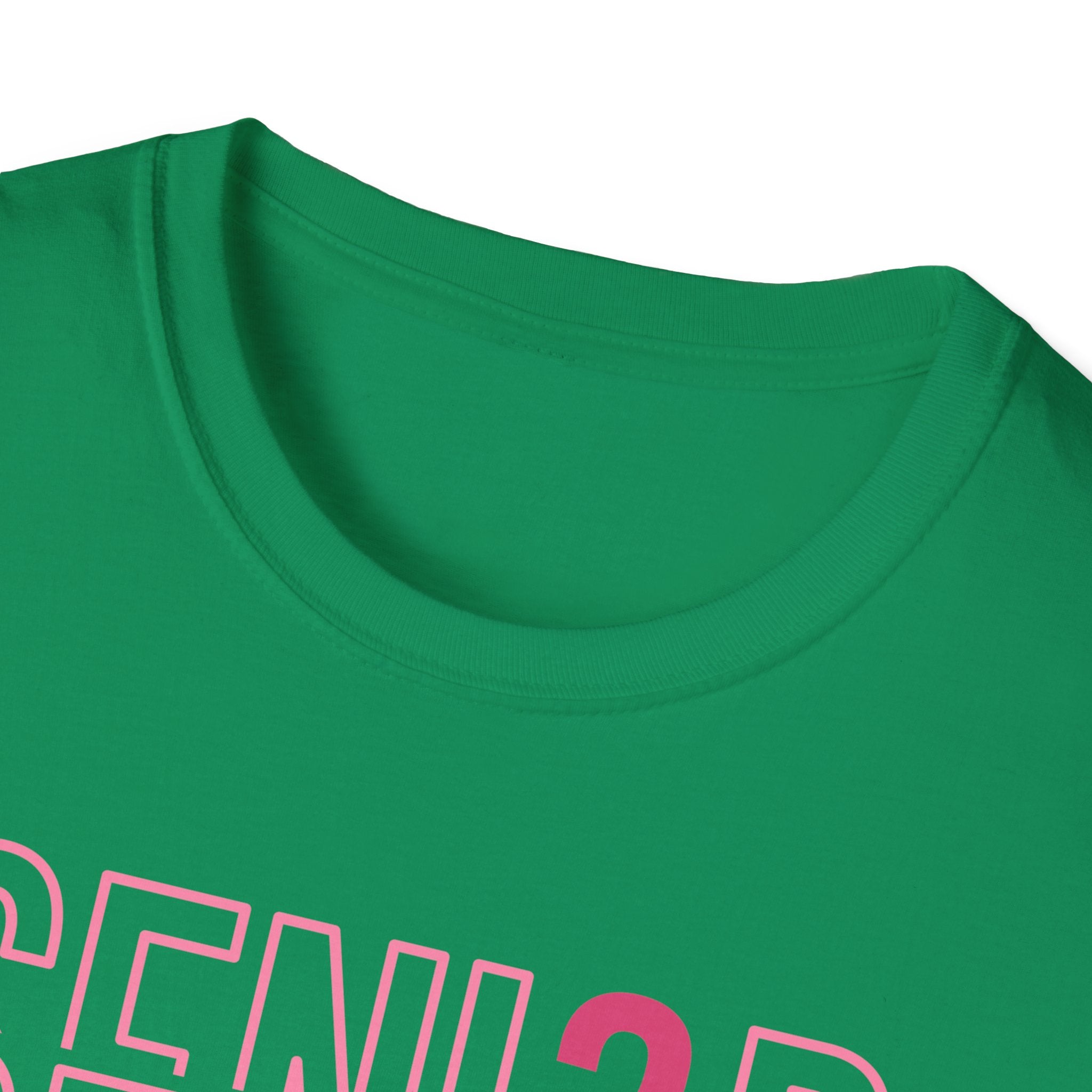 Senior 2026 T-Shirt — Pink Script Graduation Tee