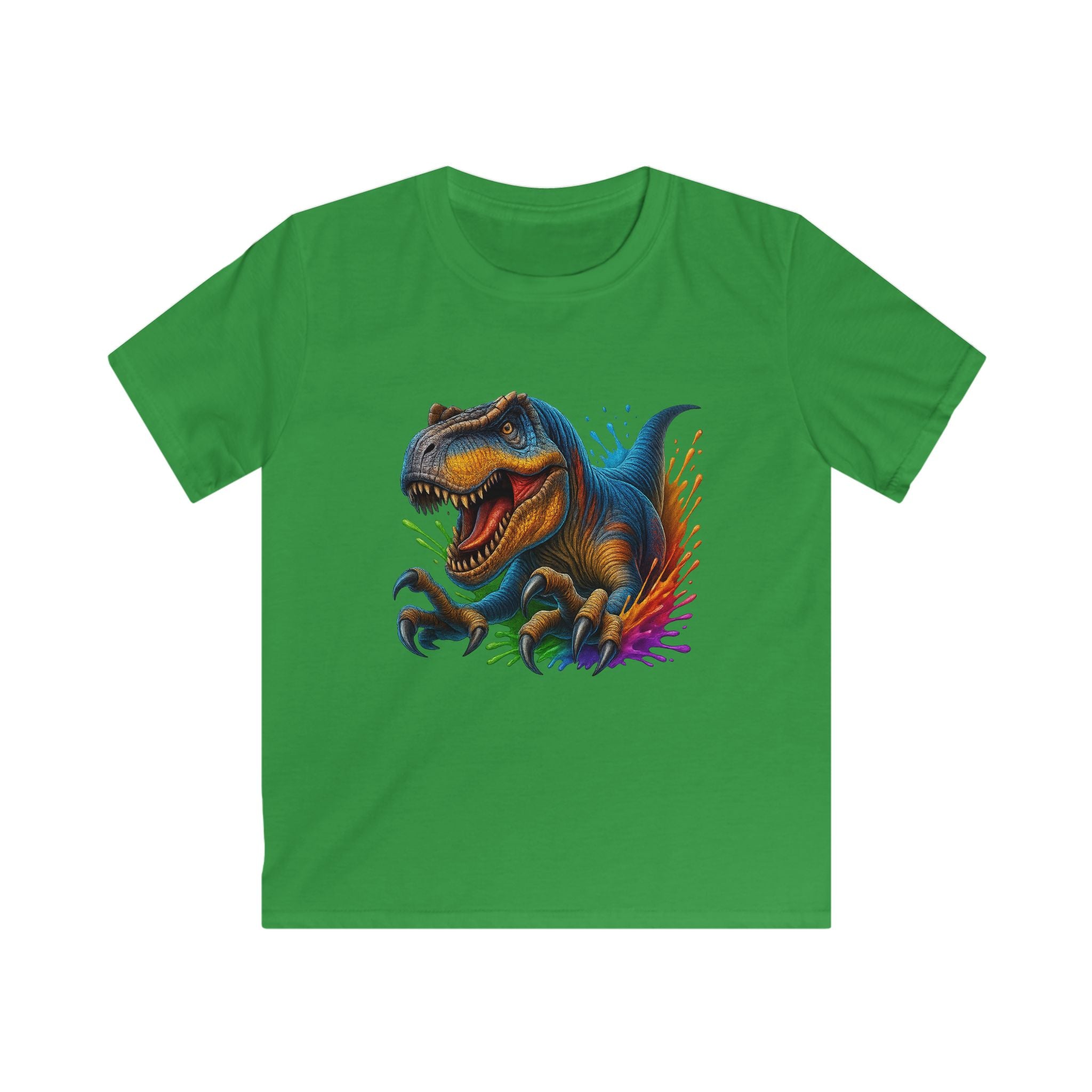 Kids T‑Shirt — Colorful T‑Rex Dinosaur Graphic Tee for Boys & Girls