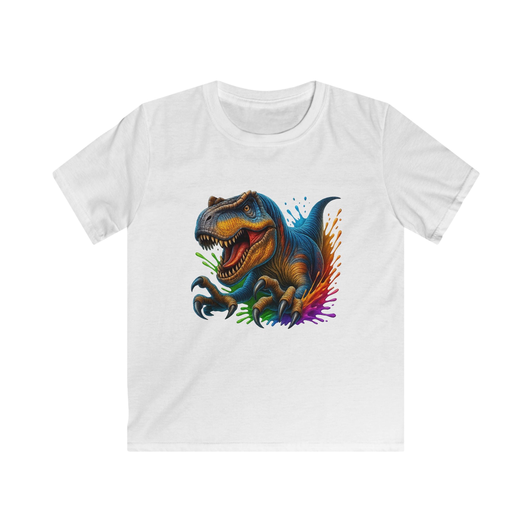 Kids T‑Shirt — Colorful T‑Rex Dinosaur Graphic Tee for Boys & Girls