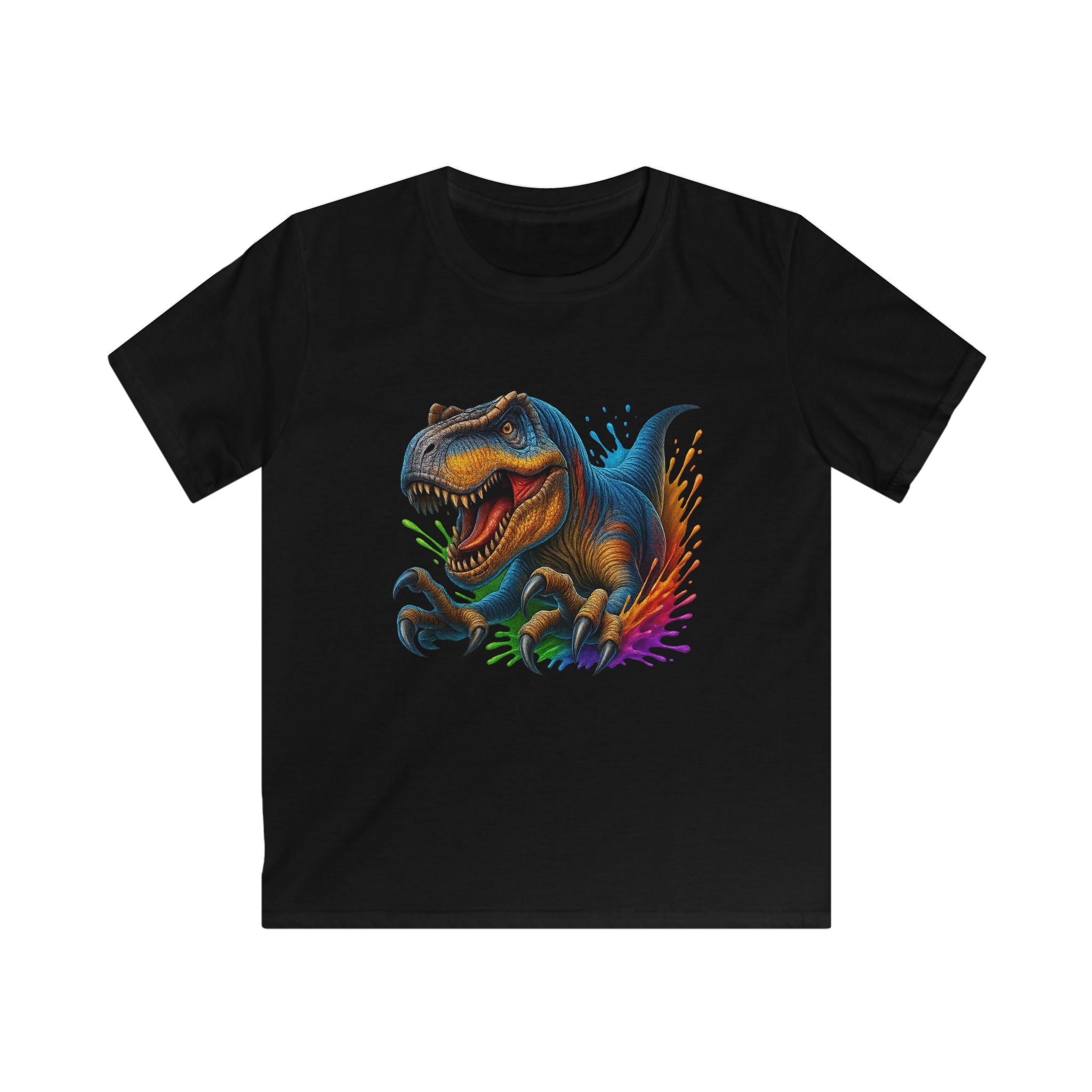 Kids T‑Shirt — Colorful T‑Rex Dinosaur Graphic Tee for Boys & Girls