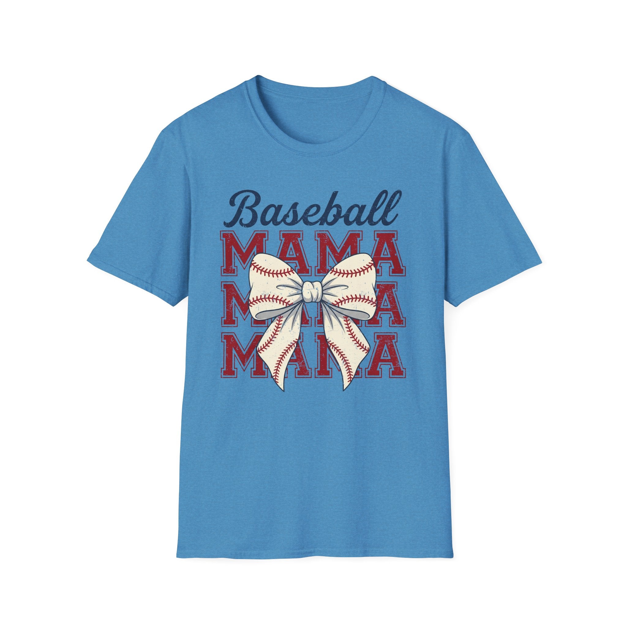 Baseball Mama T-Shirt — Retro Bow Baseball Mom Tee