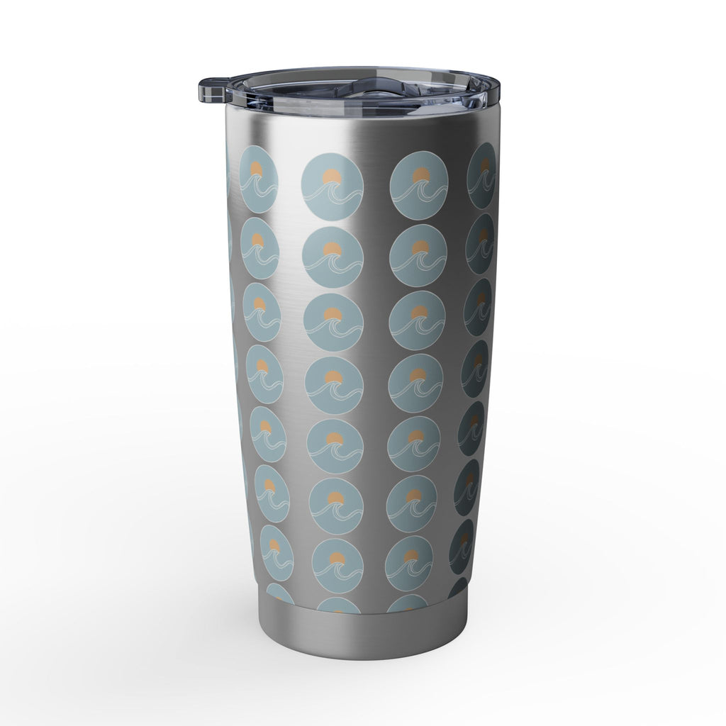 Vagabond 20oz Tumbler — Travel Stainless Steel Insulated Cup with Retro Compass Dot Pattern