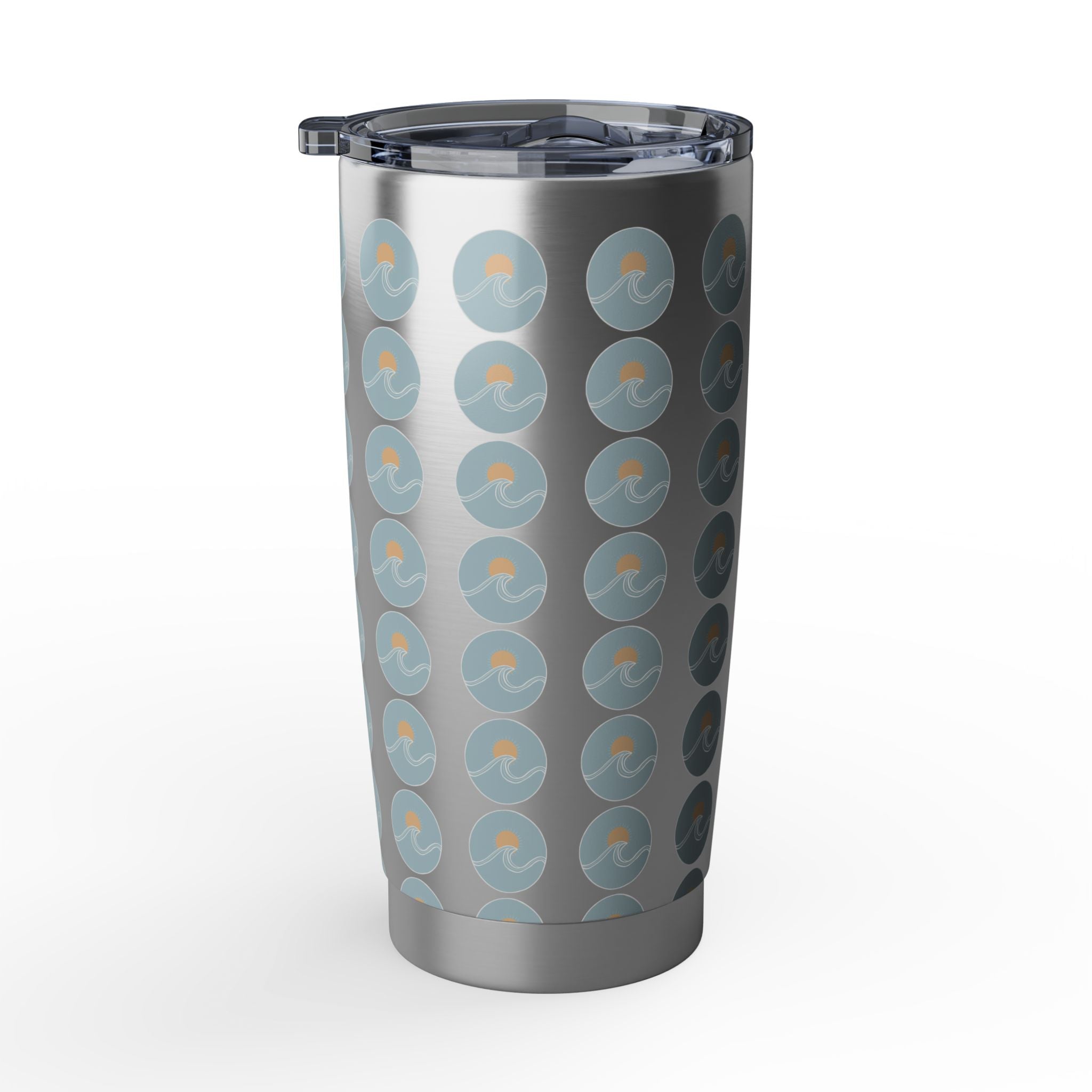 Vagabond 20oz Tumbler — Travel Stainless Steel Insulated Cup with Retro Compass Dot Pattern
