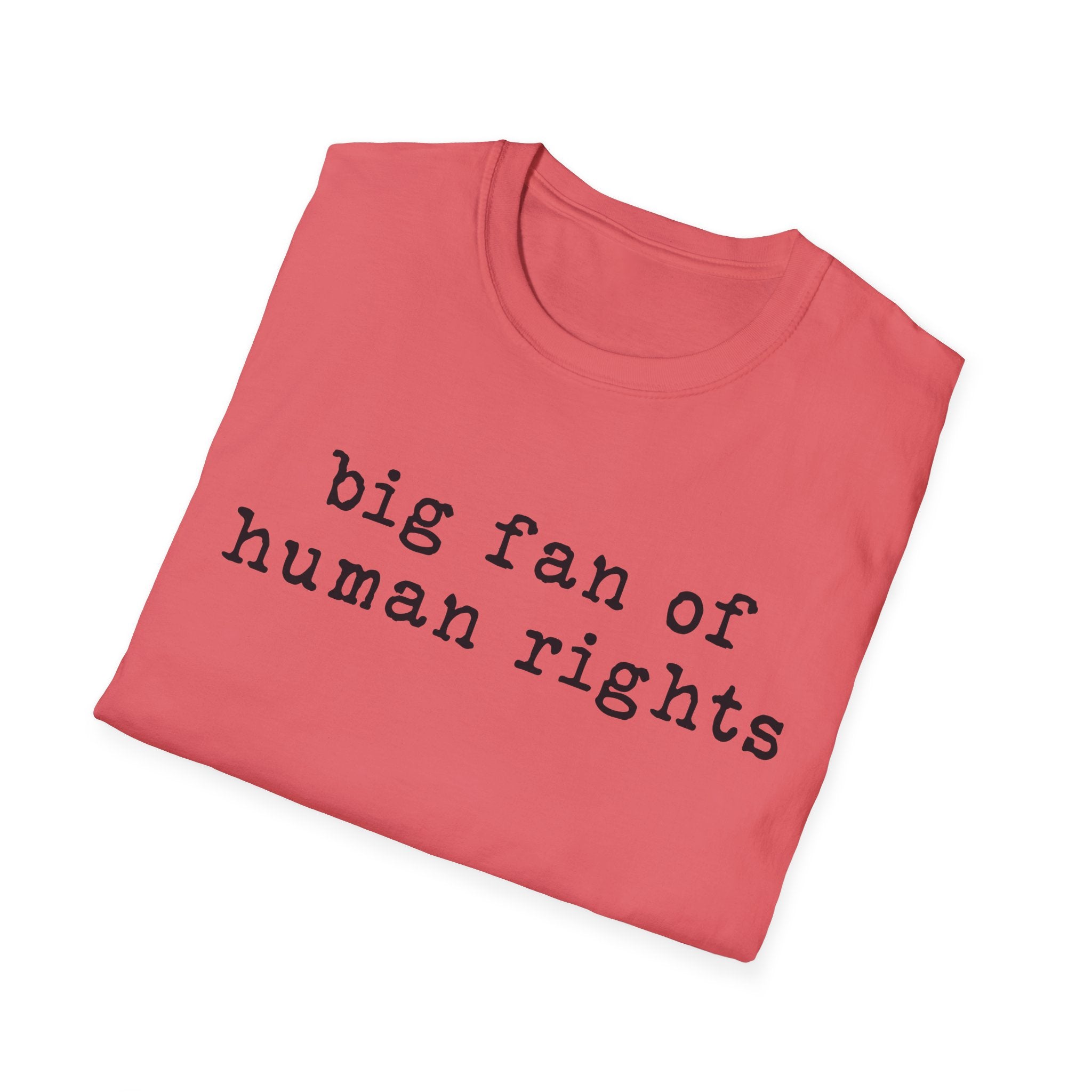 Human Rights T-Shirt - "big fan of human rights" Minimalist Tee