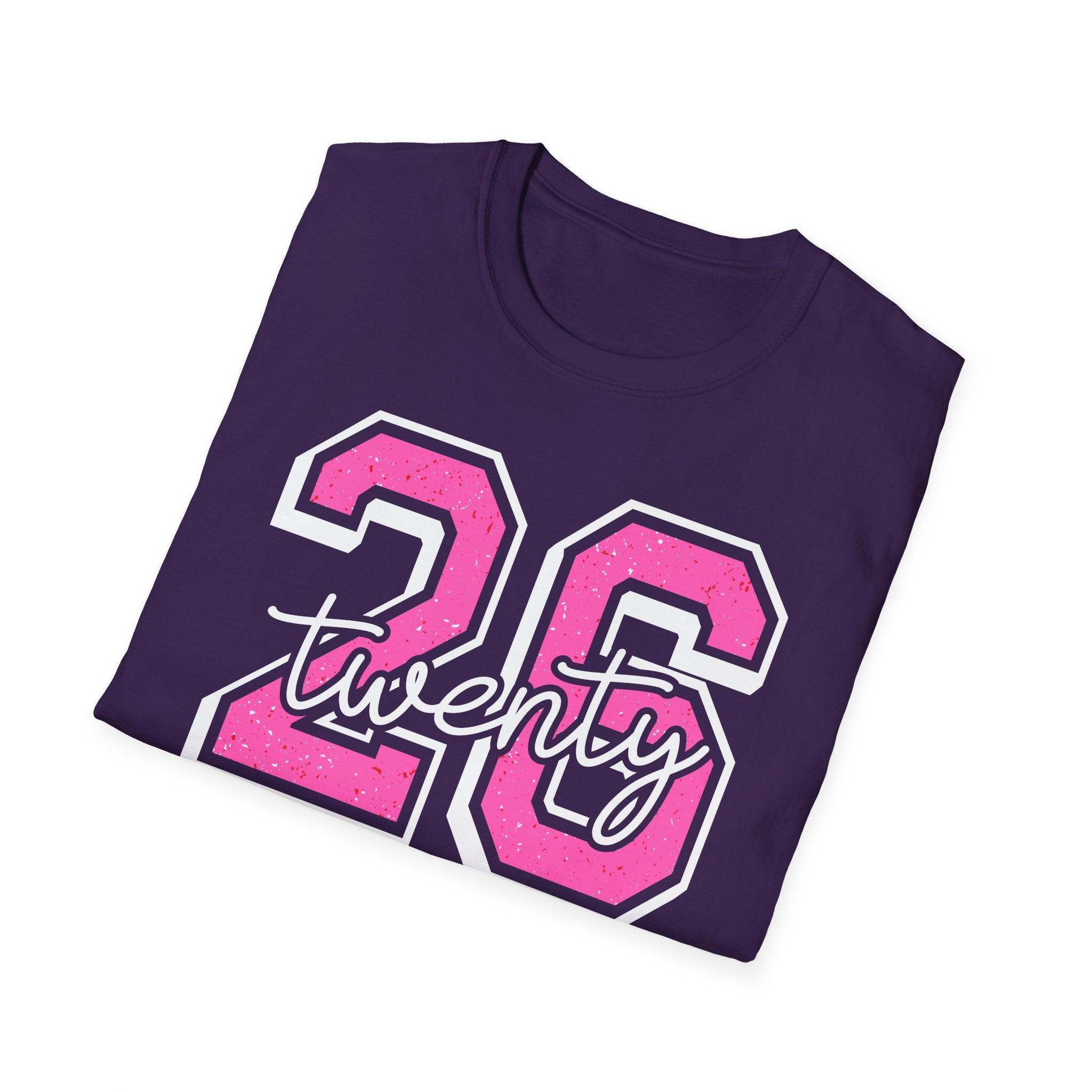 Senior Class of 26 T-Shirt — "twenty 26" Pink Varsity Senior Tee