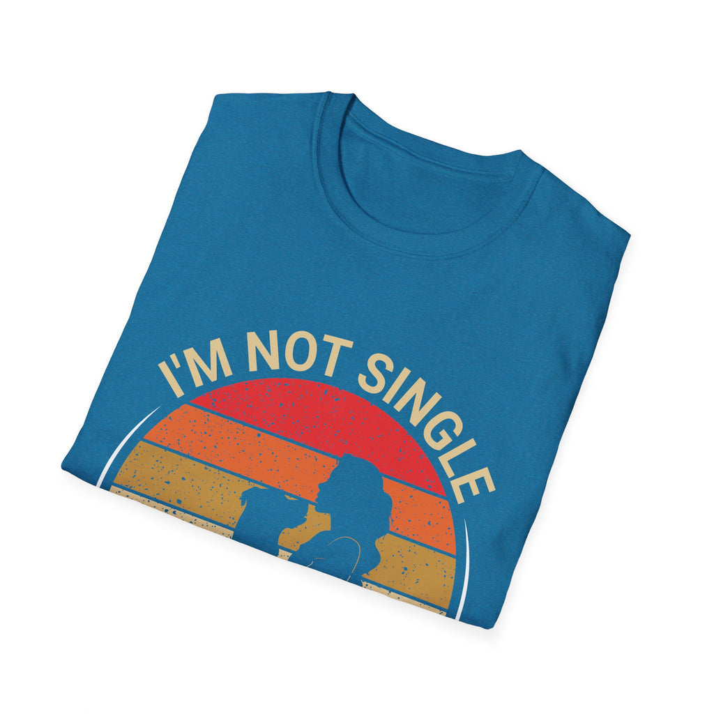 I’m Not Single I Have A Dog T-Shirt — Retro Sunset Dog Lover Tee
