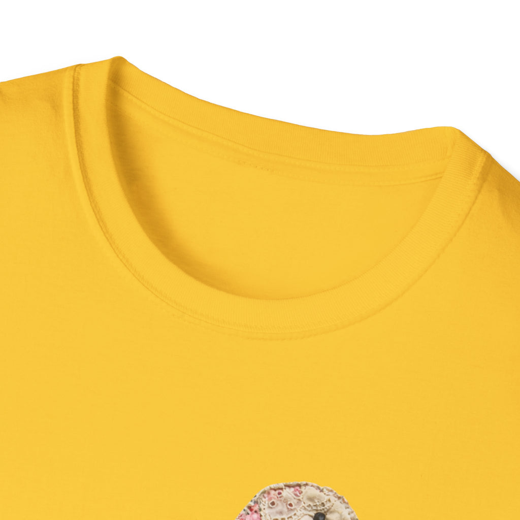 Vintage Patchwork Duck T-Shirt — Cute Floral Goose with Bow Tee