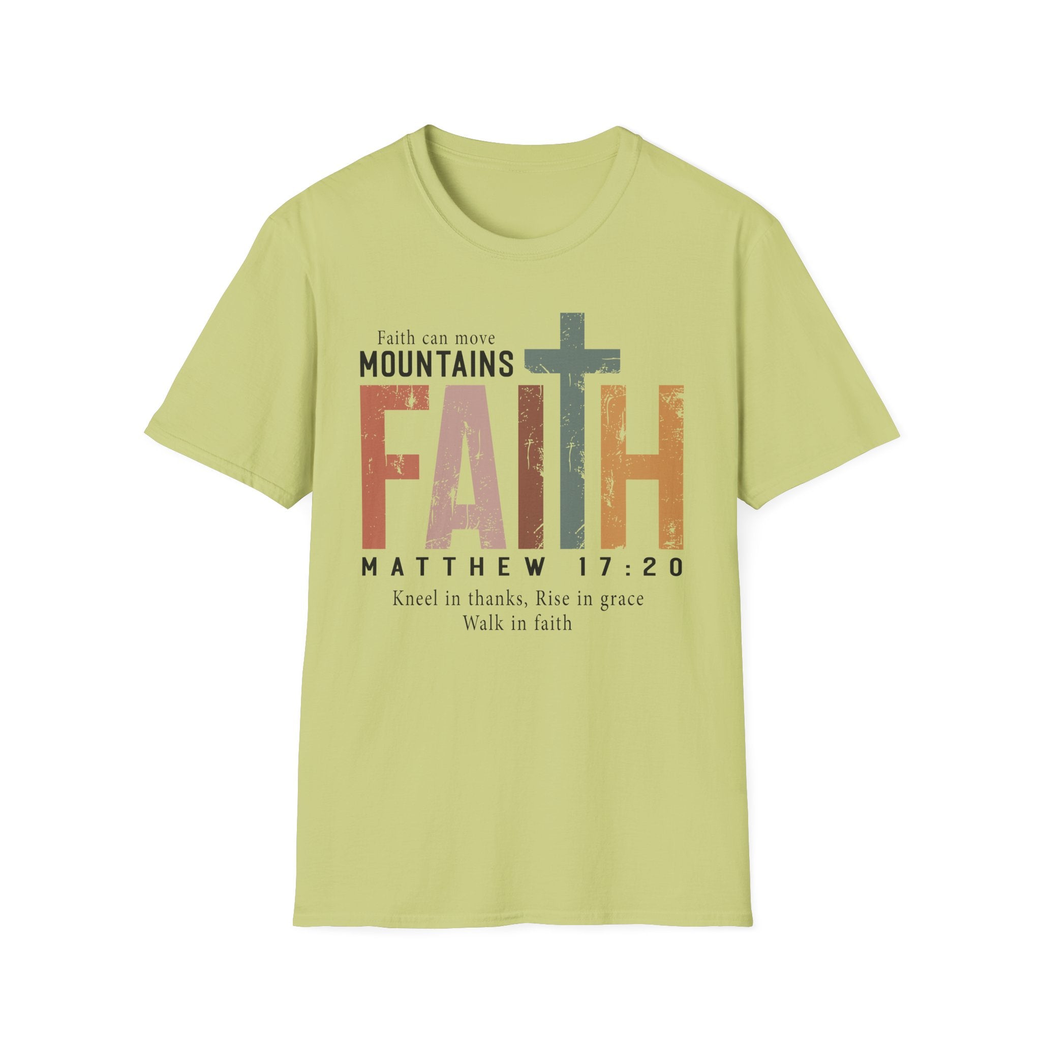 Faith Mountains T-Shirt — Matthew 17:20 Christian Inspirational Tee