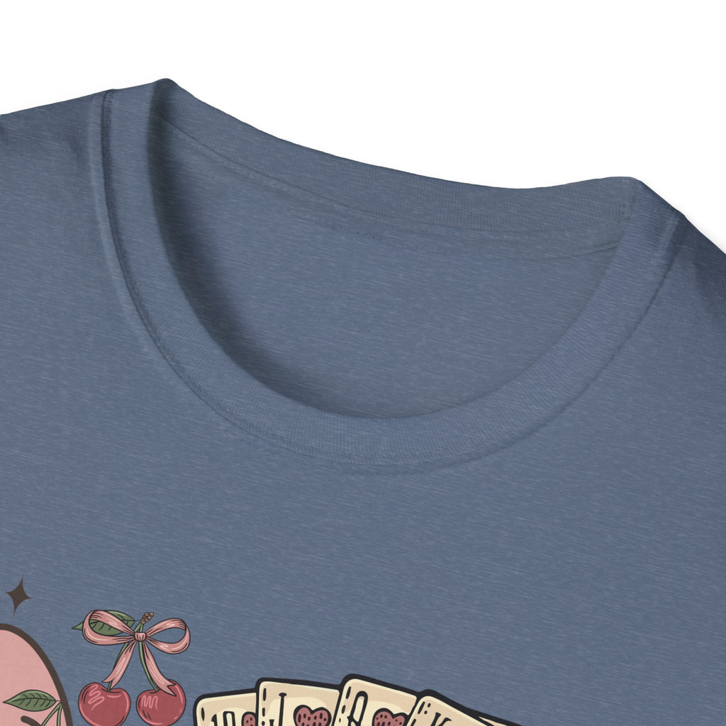 Cowgirl Aesthetic T‑Shirt — Western Boots, Cards & Ribbon Graphic