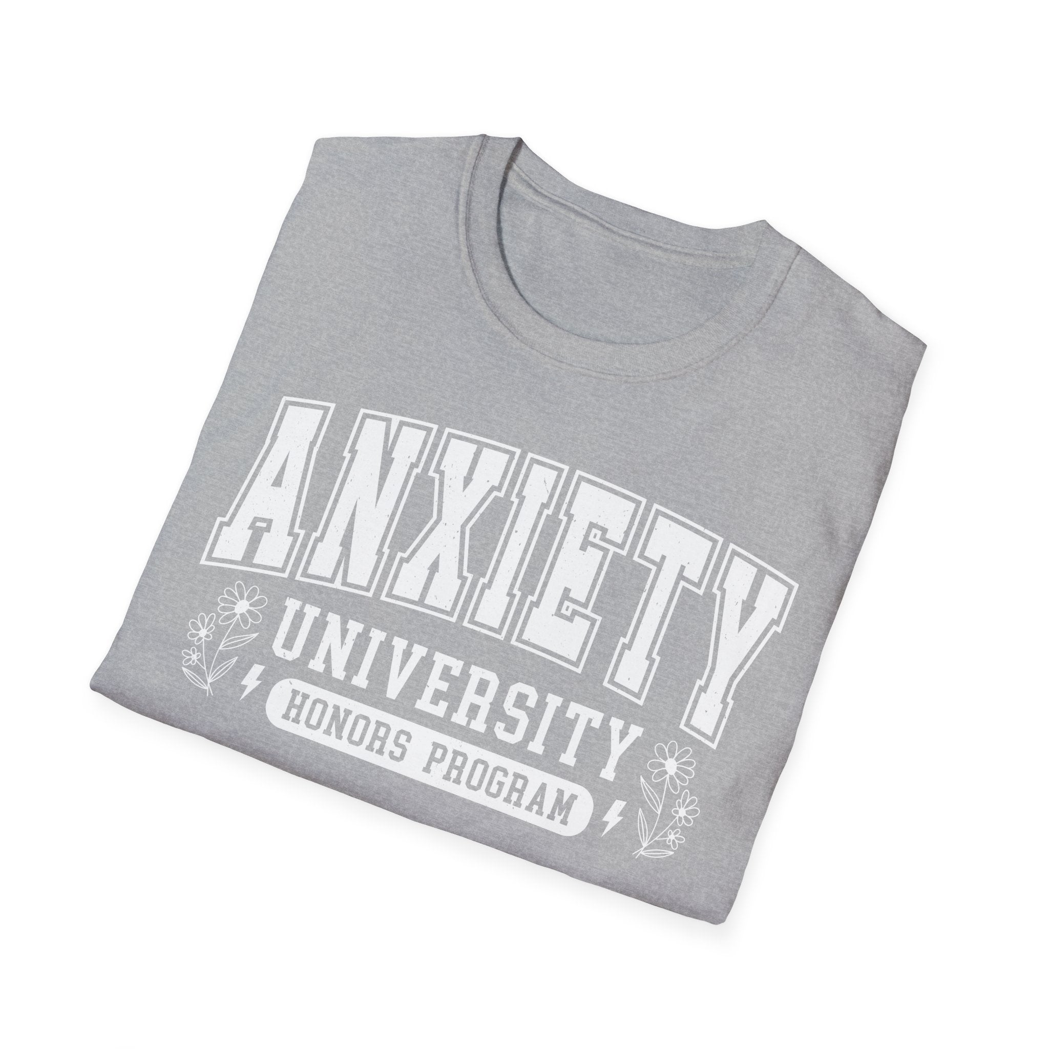 Anxiety University T-Shirt – "Anxiety University Honors Program" College Style Tee