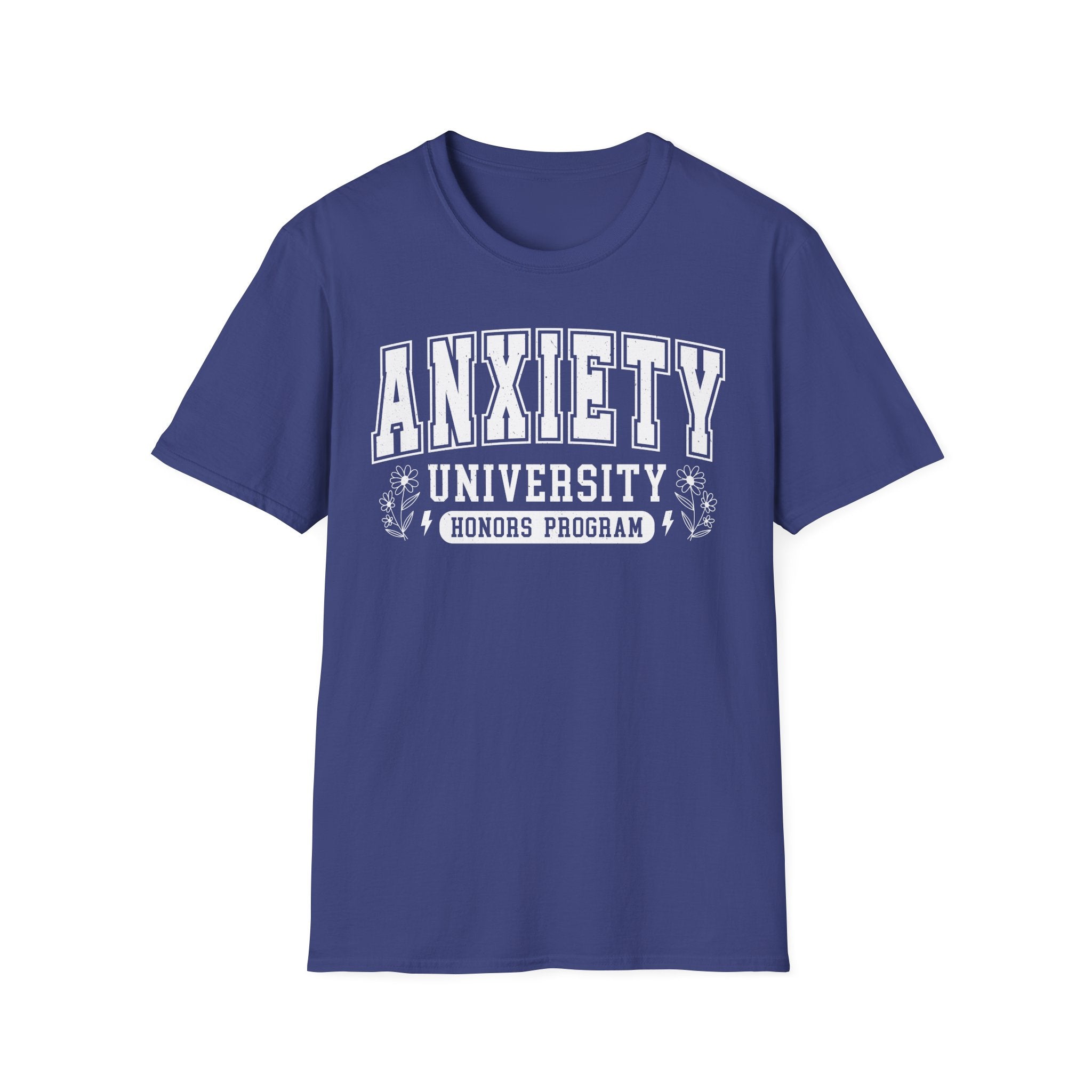 Anxiety University T-Shirt – "Anxiety University Honors Program" College Style Tee