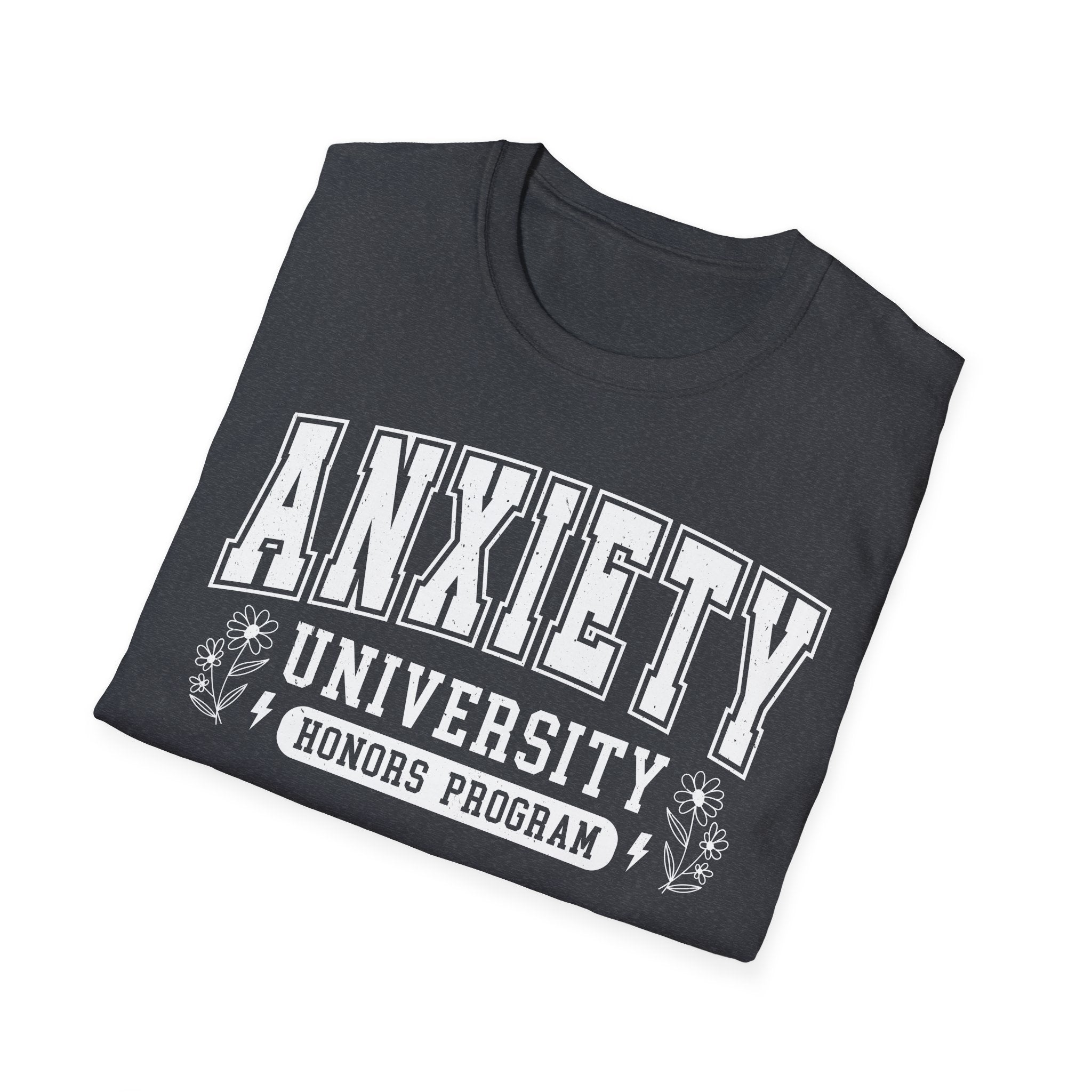 Anxiety University T-Shirt – "Anxiety University Honors Program" College Style Tee