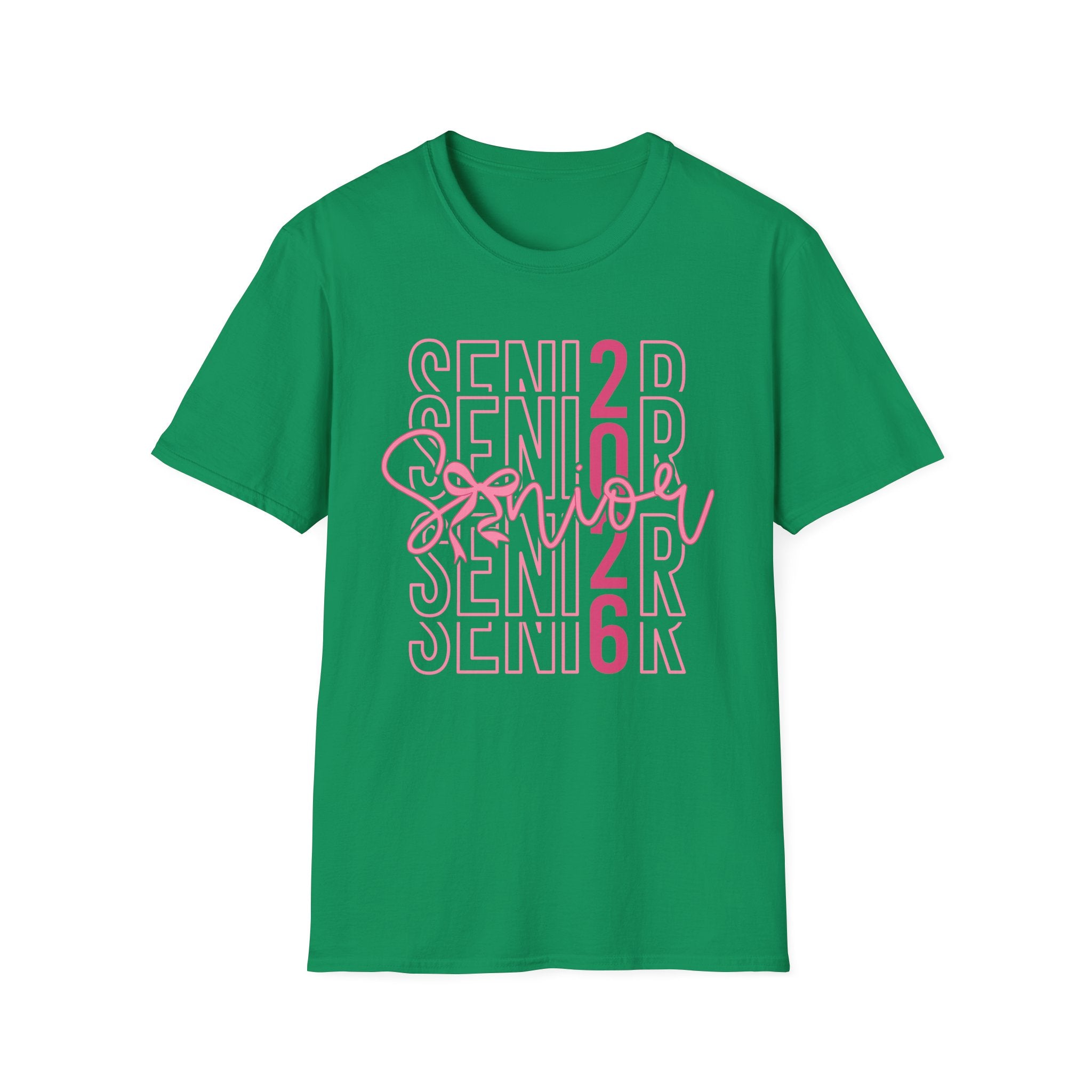 Senior 2026 T-Shirt — Pink Script Graduation Tee