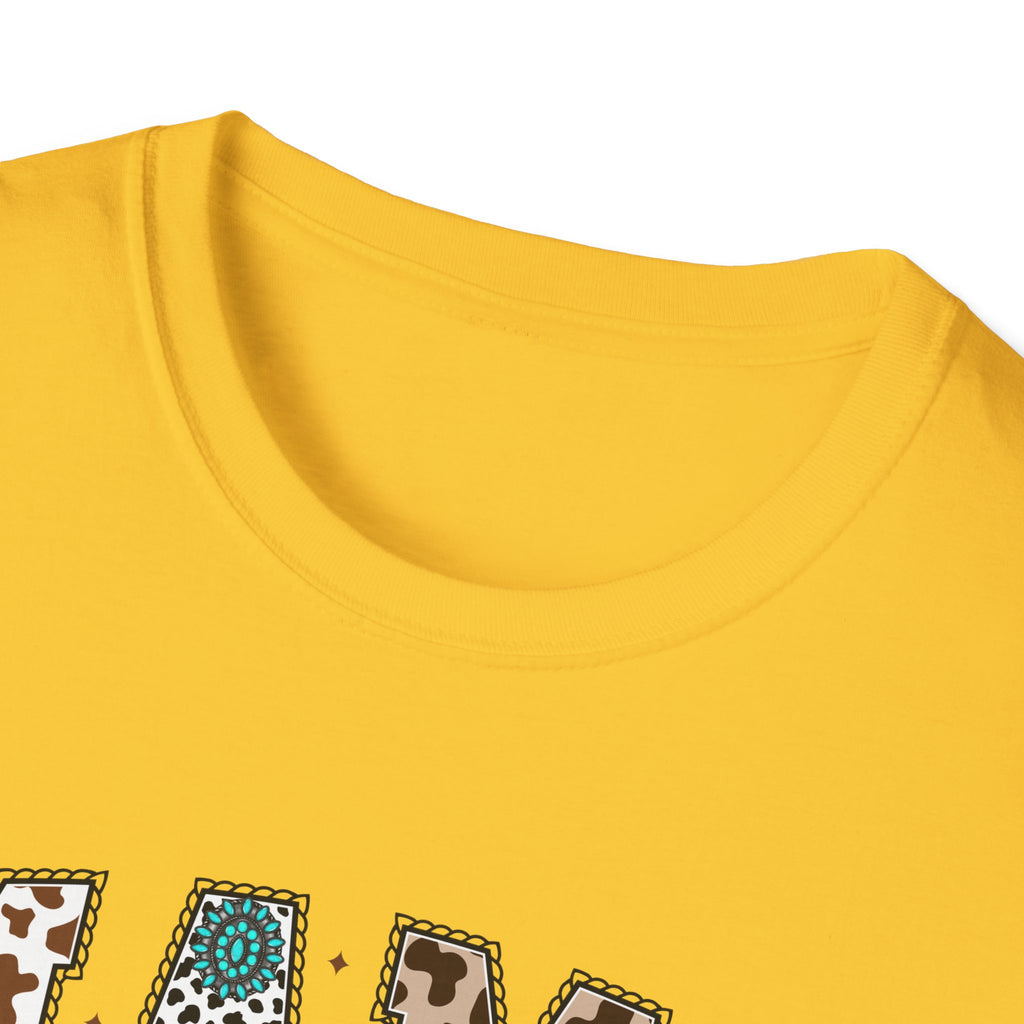 Mama Leopard Print Tee with Teal Bow – Cute Mother's Day Shirt