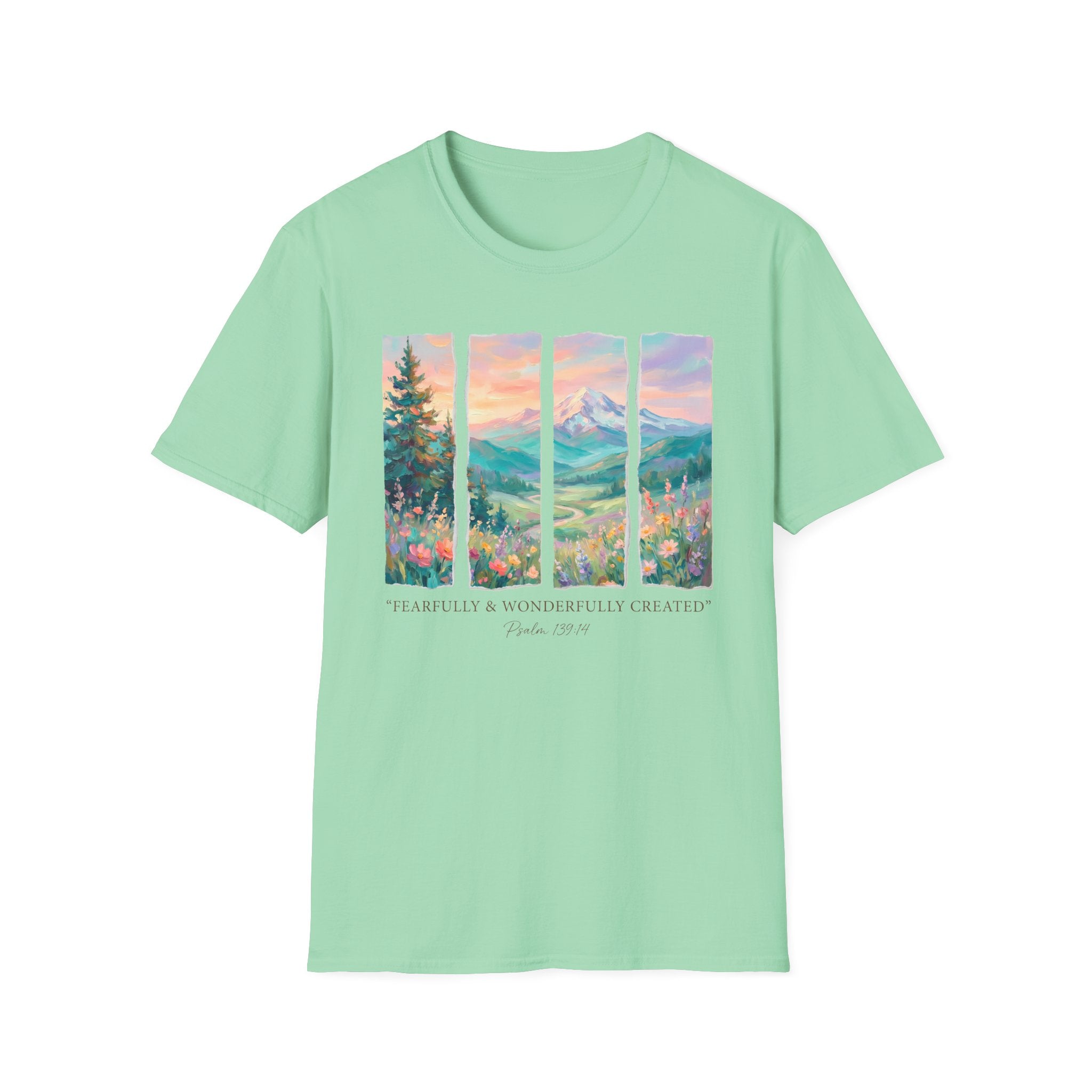 Mountain Sunrise Scenic T-Shirt – "The World Is A Wonderful Place" Nature Tee