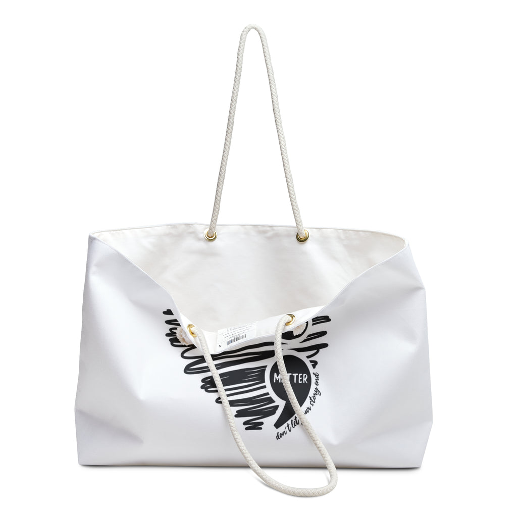You Matter Heart Weekender Bag — Inspirational Travel Tote