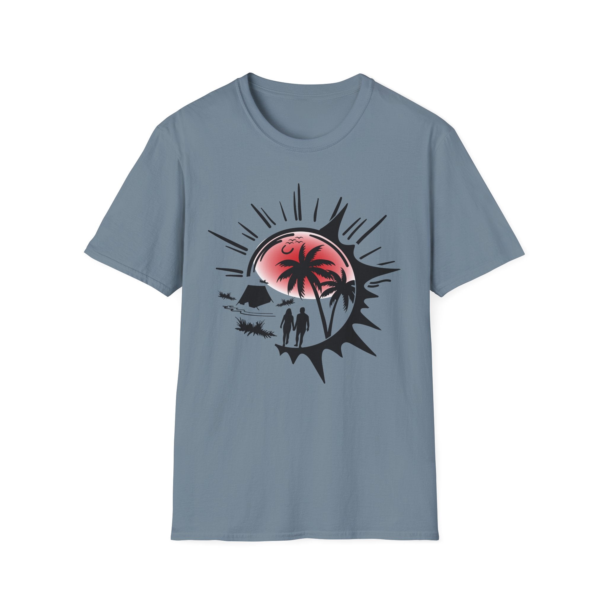 T-Shirt — Tropical Sunset Beach Graphic Tee
