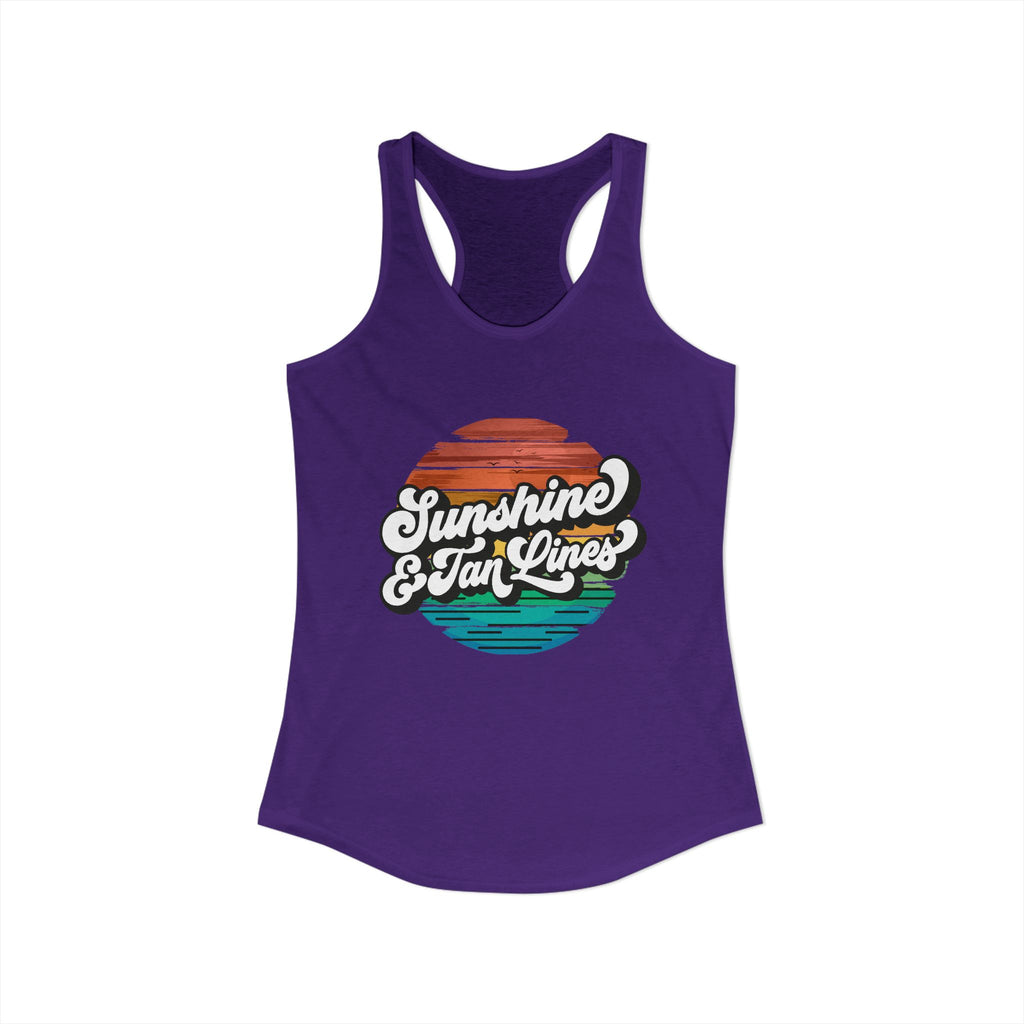 Sunshine & Tan Lines -- Women's Ideal Racerback Tank