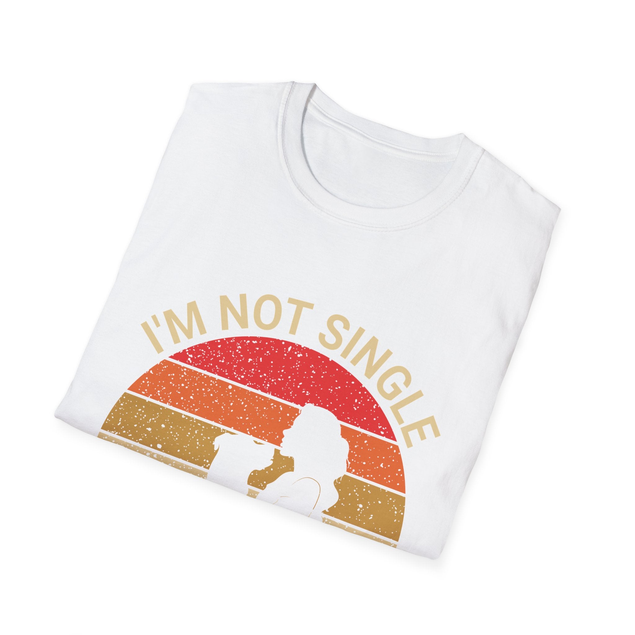 I’m Not Single I Have A Dog T-Shirt — Retro Sunset Dog Lover Tee