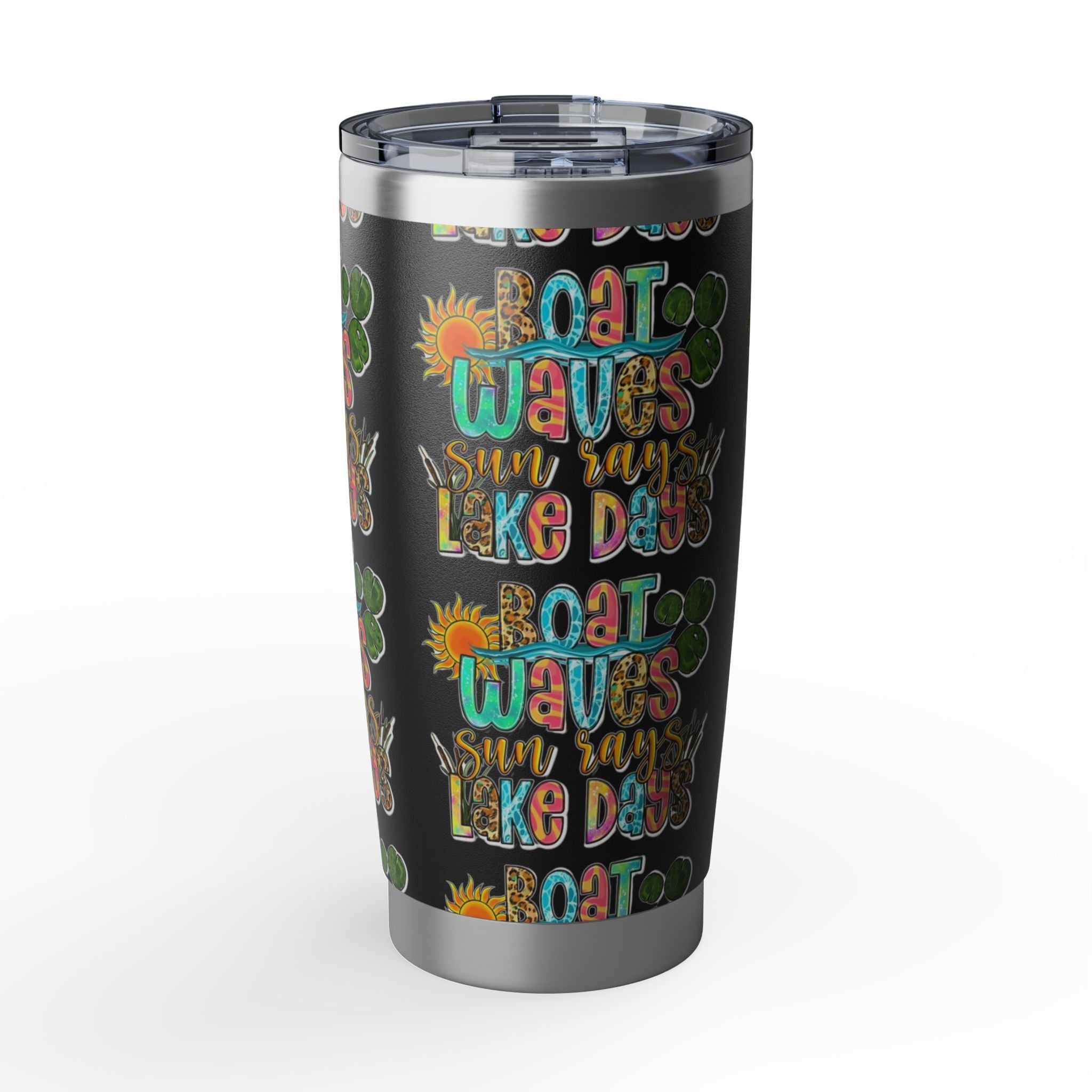Vagabond 20oz Tumbler — 'Boat Waves, Sun Rays, Lake Days' Stainless Insulated Travel Cup
