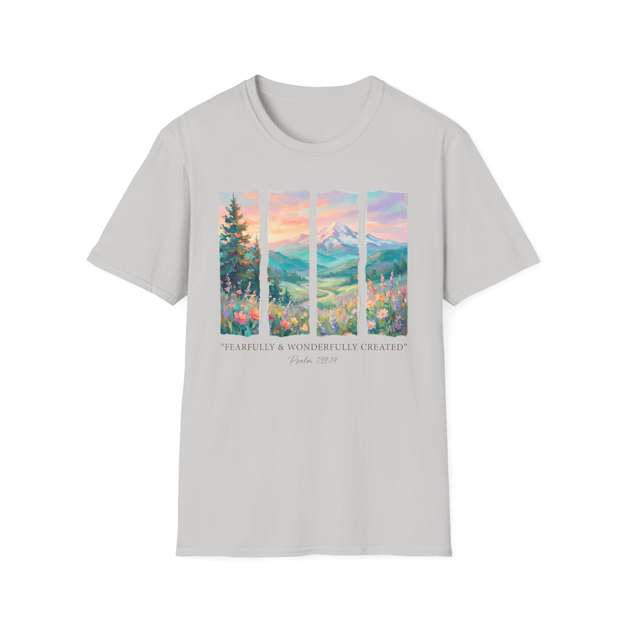 Mountain Sunrise Scenic T-Shirt – "The World Is A Wonderful Place" Nature Tee