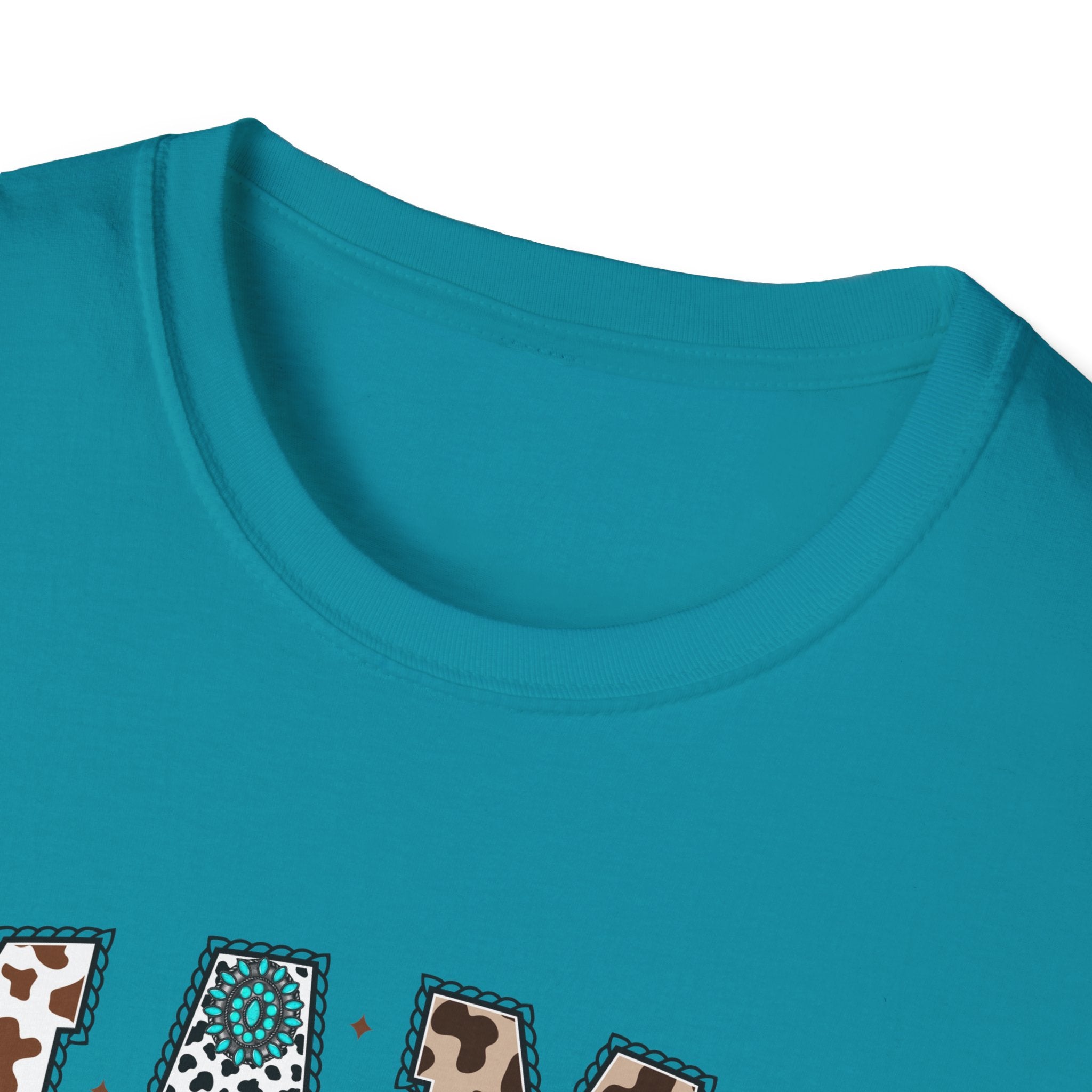 Mama Leopard Print Tee with Teal Bow – Cute Mother's Day Shirt