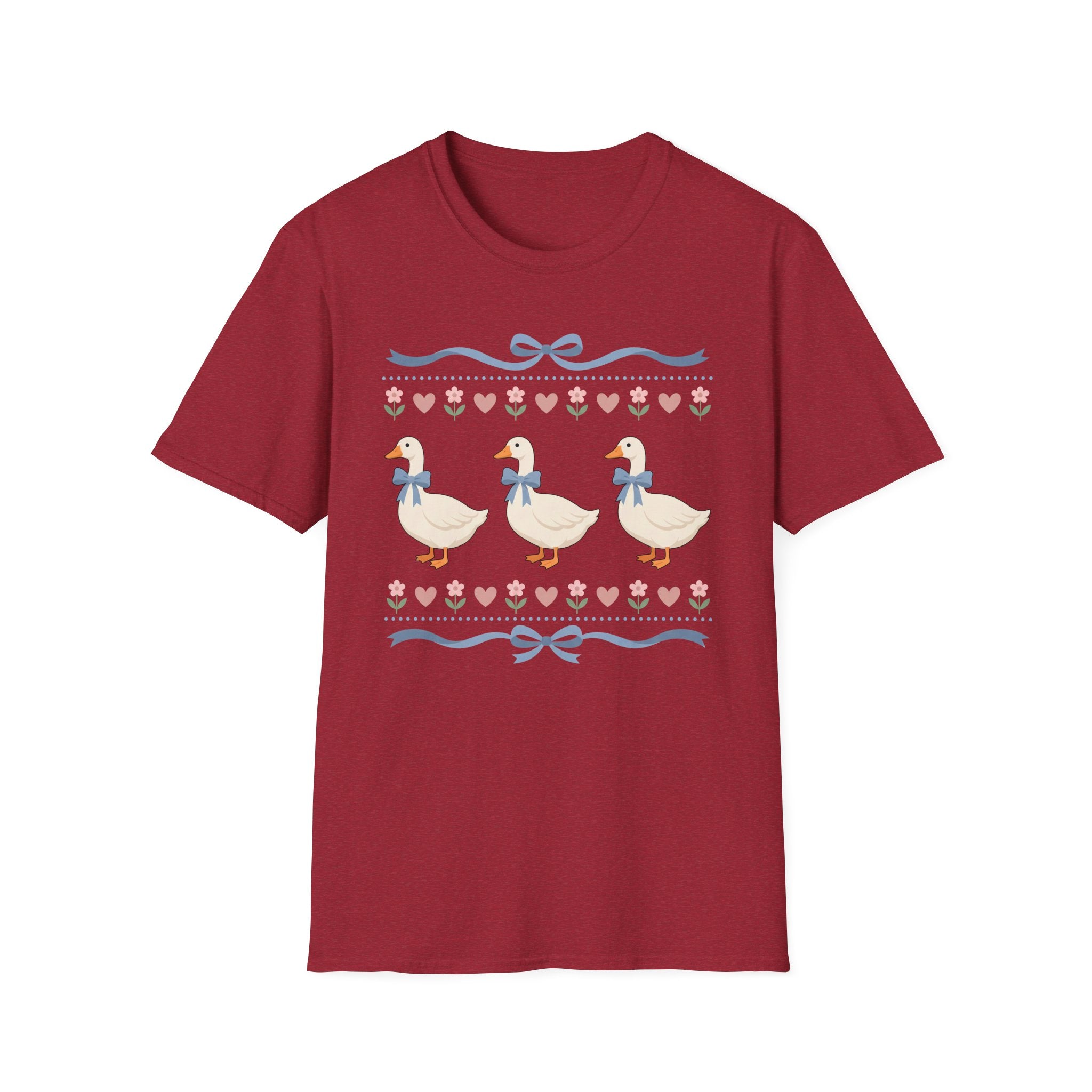 Duck Trio Tee — Cute Pastel Ducks with Bows Spring/Summer Graphic T-Shirt