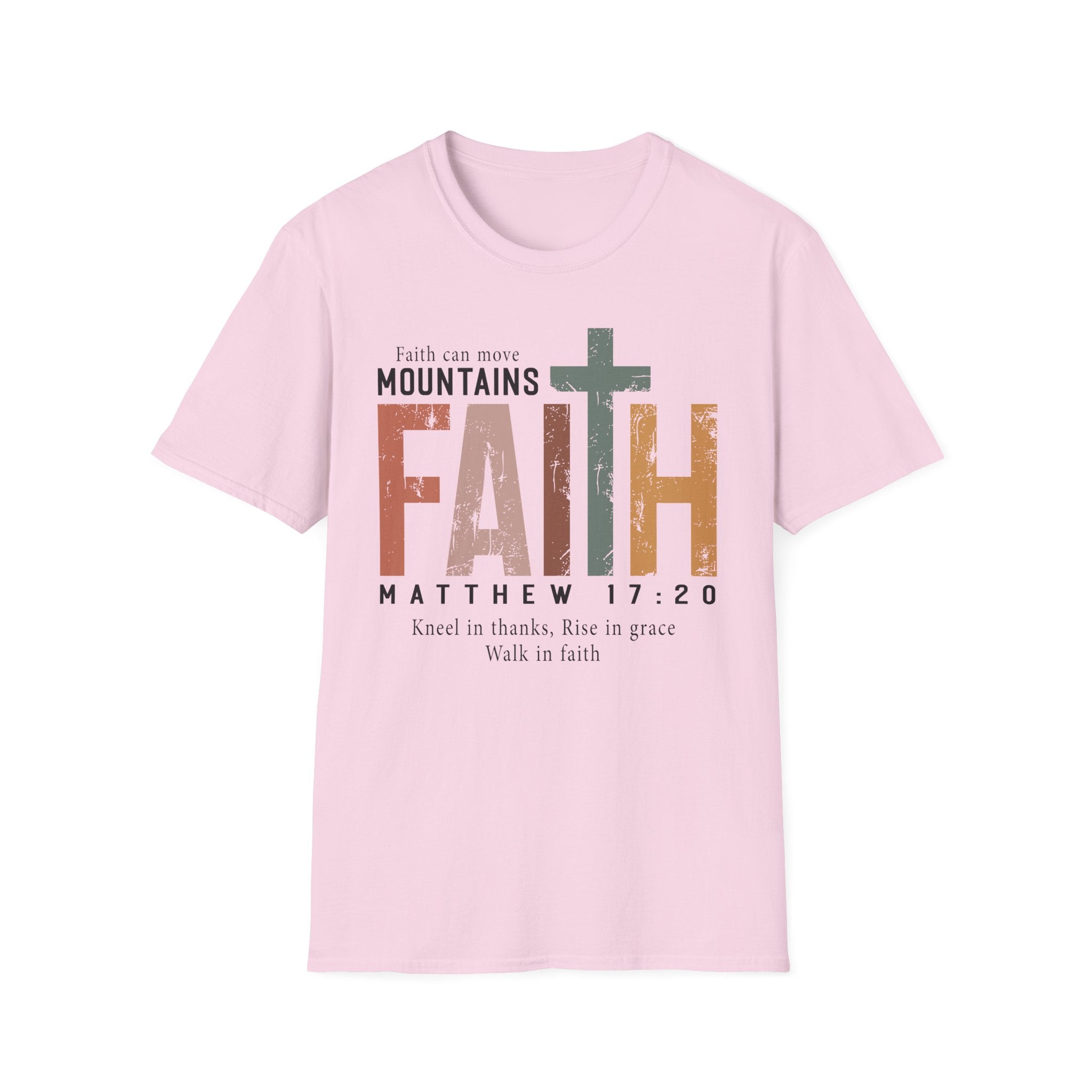 Faith Mountains T-Shirt — Matthew 17:20 Christian Inspirational Tee
