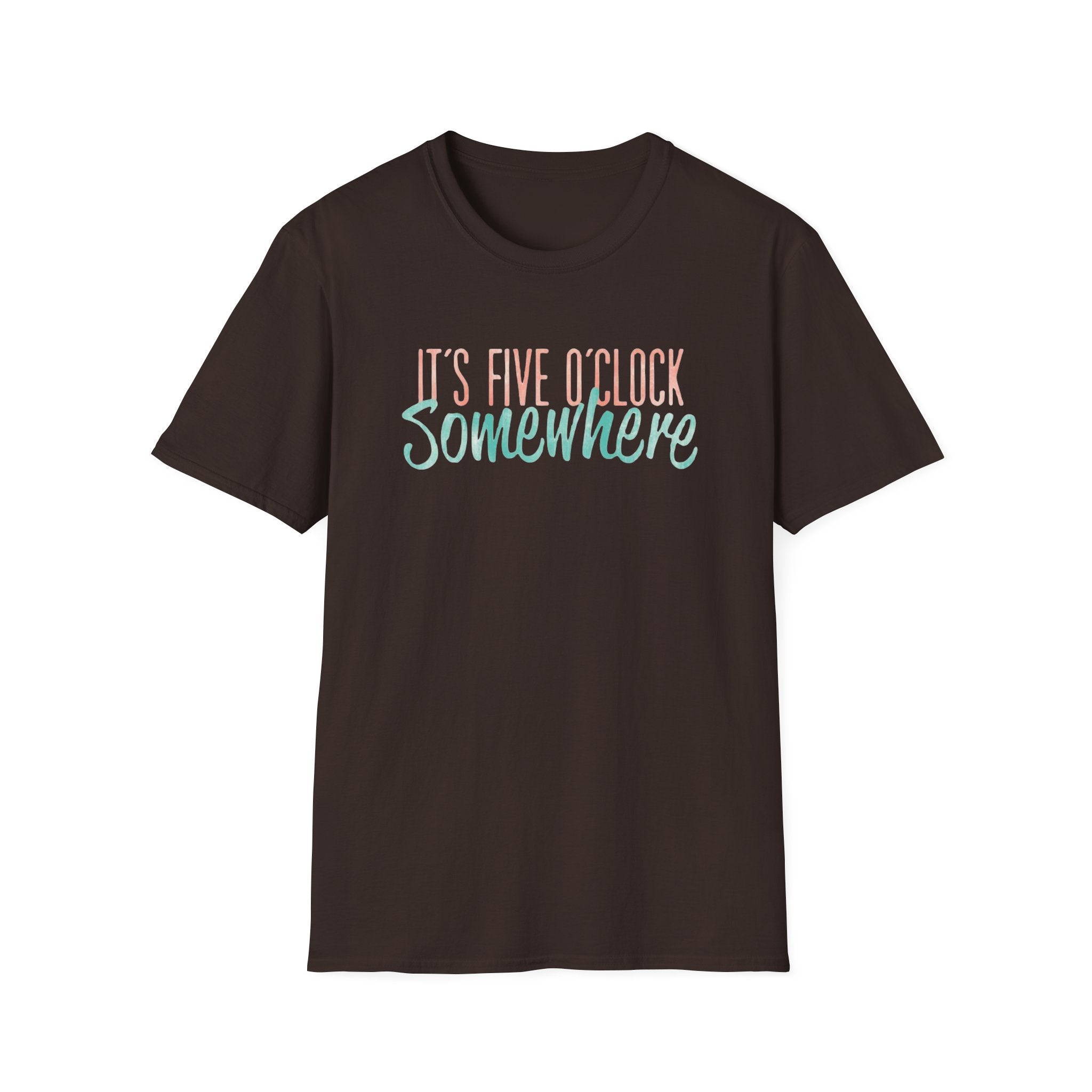 T-Shirt: "It’s Five O’Clock Somewhere" Pastel Vacation Tee