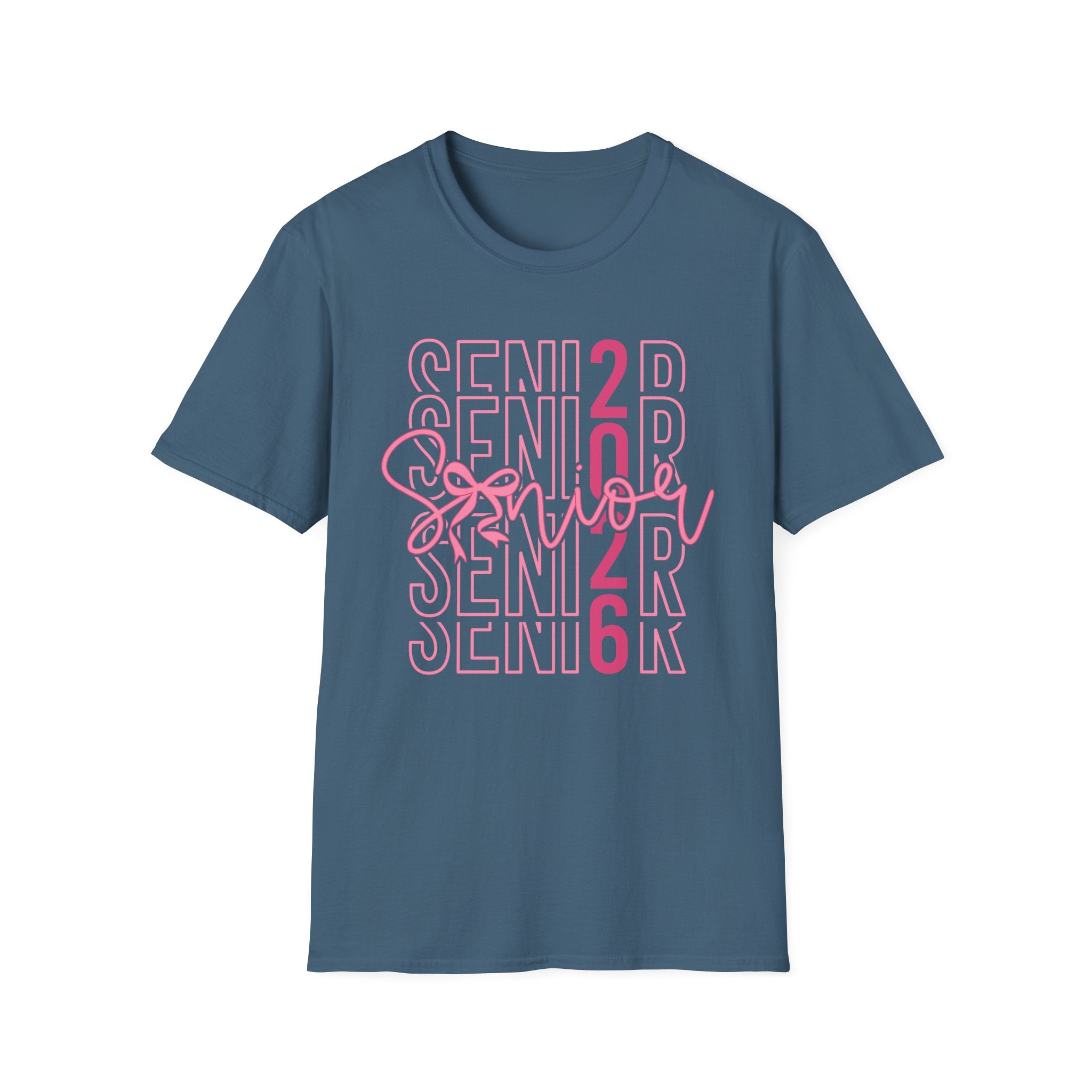 Senior 2026 T-Shirt — Pink Script Graduation Tee
